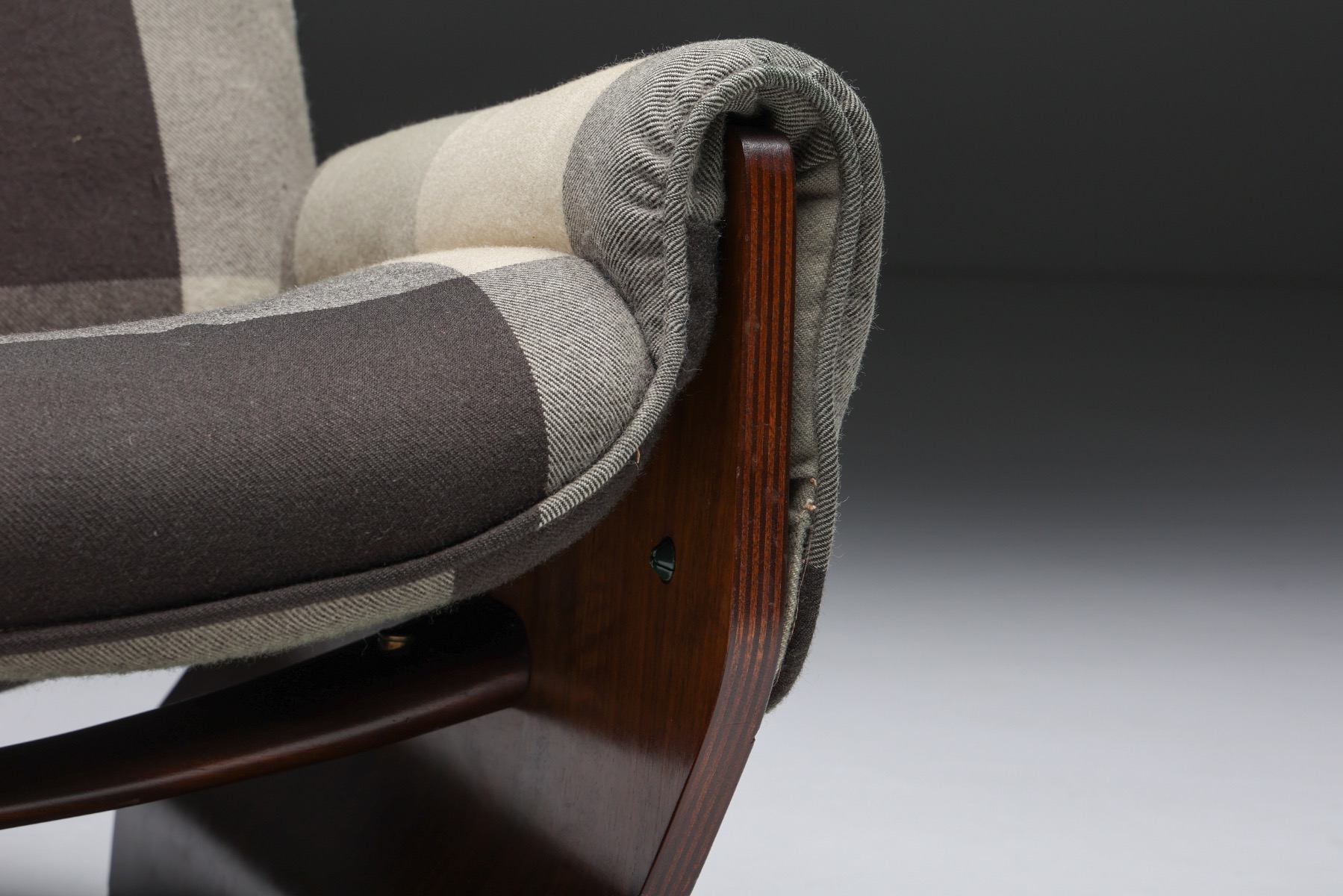 Osvaldo Borsani 'Canada' P110 Lounge Chair with Ottoman for Tecno - 1960s