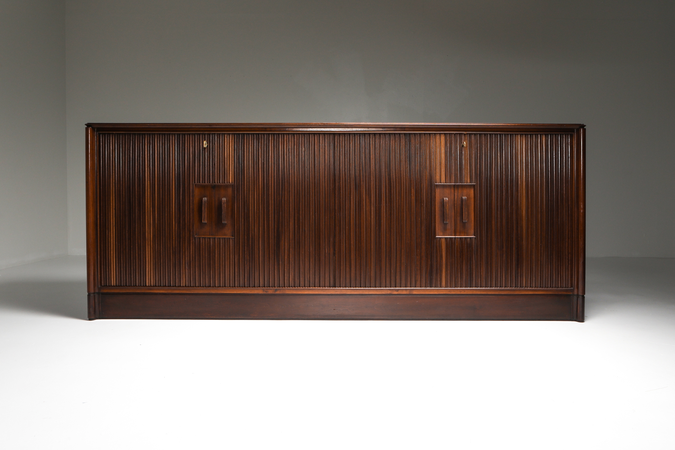 Borsani and Lucio Fontana Credenza with Sliding Doors - 1950's