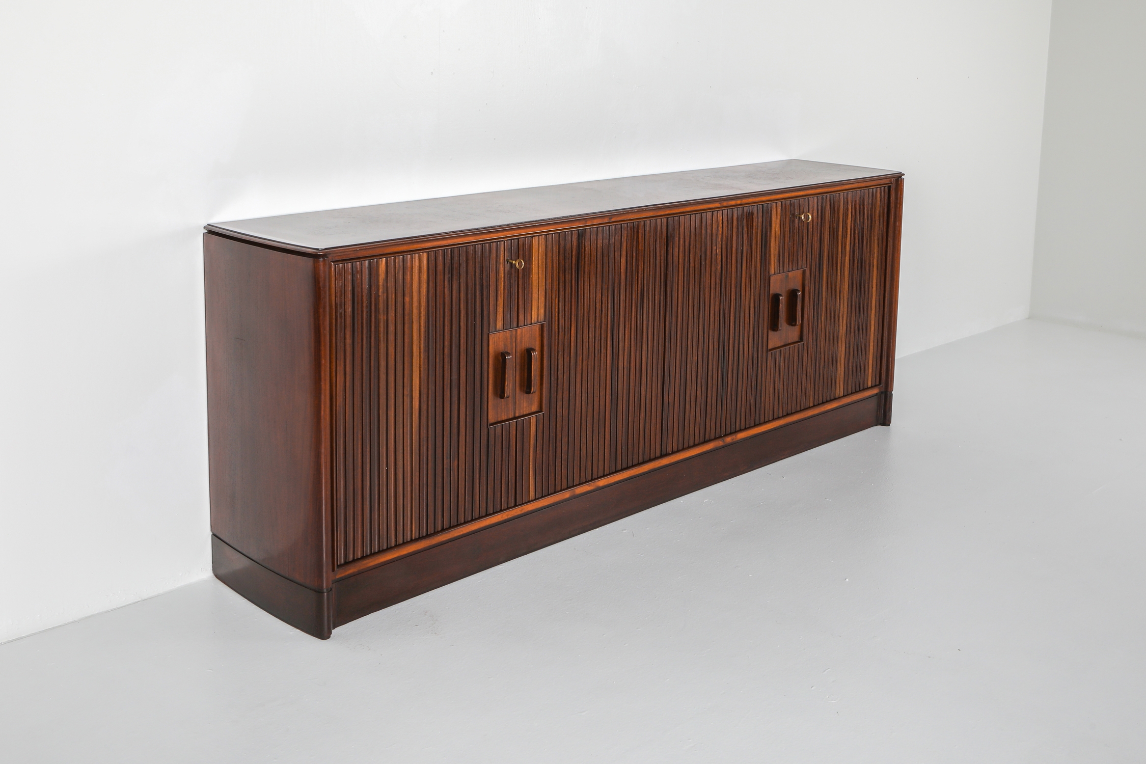 Borsani and Lucio Fontana Credenza with Sliding Doors - 1950's