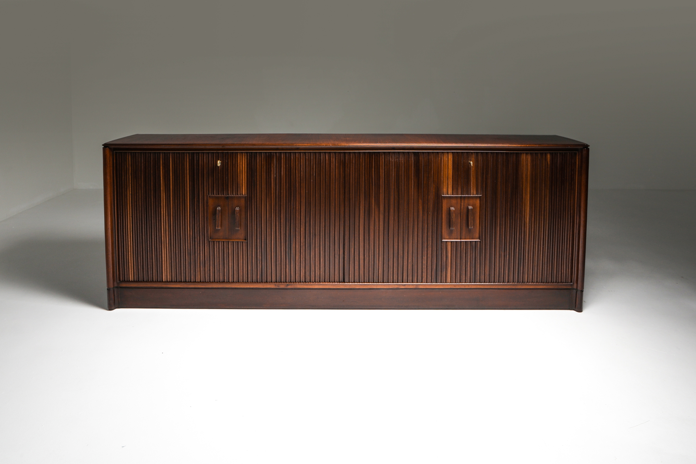 Borsani and Lucio Fontana Credenza with Sliding Doors - 1950's