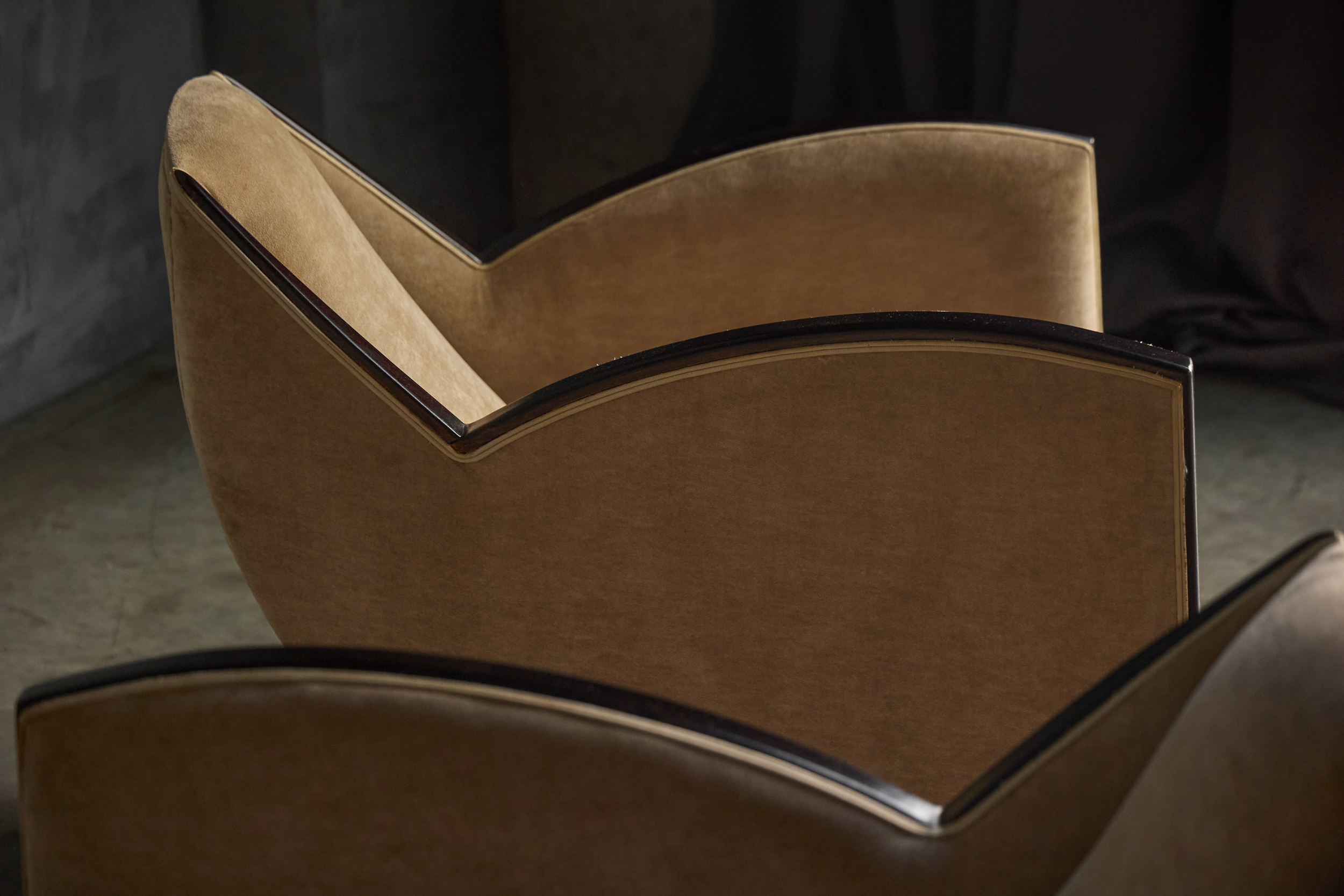 Pair of Art Deco Club Chairs in the Style of René Joubert & Philippe Petit, France - 1940s