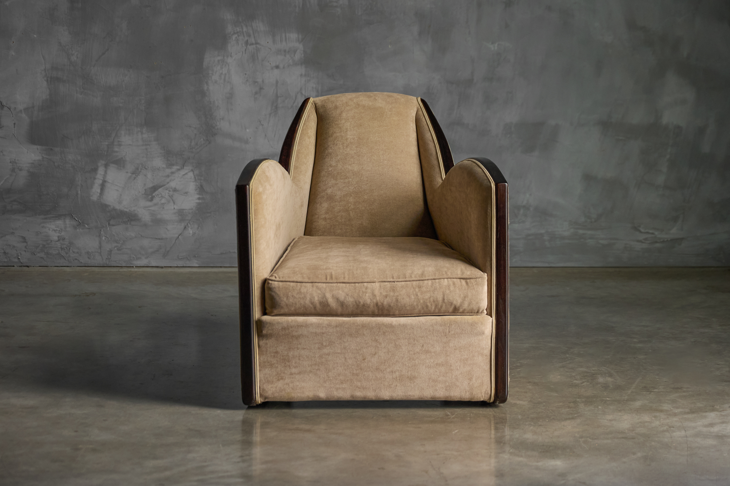 Pair of Art Deco Club Chairs in the Style of René Joubert & Philippe Petit, France - 1940s