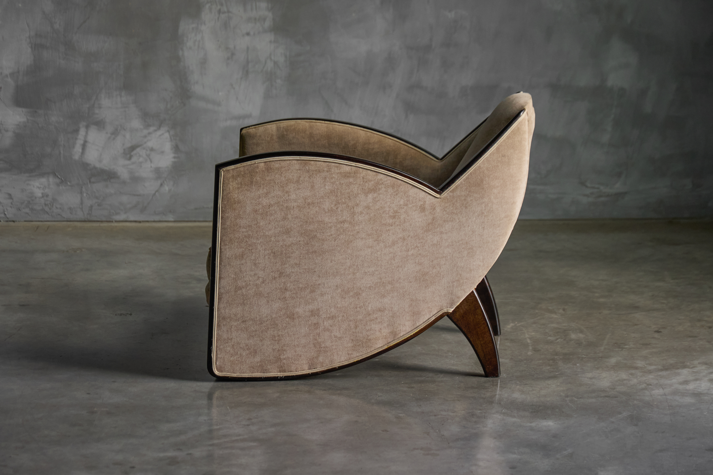Pair of Art Deco Club Chairs in the Style of René Joubert & Philippe Petit, France - 1940s