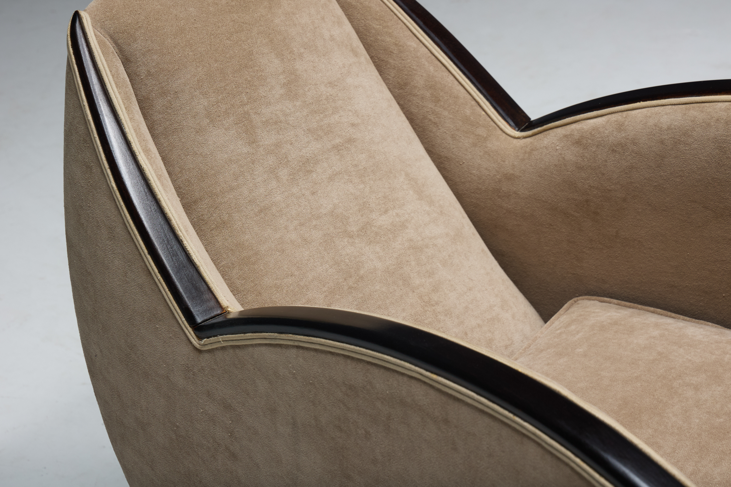 Pair of Art Deco Club Chairs in the Style of René Joubert & Philippe Petit, France - 1940s