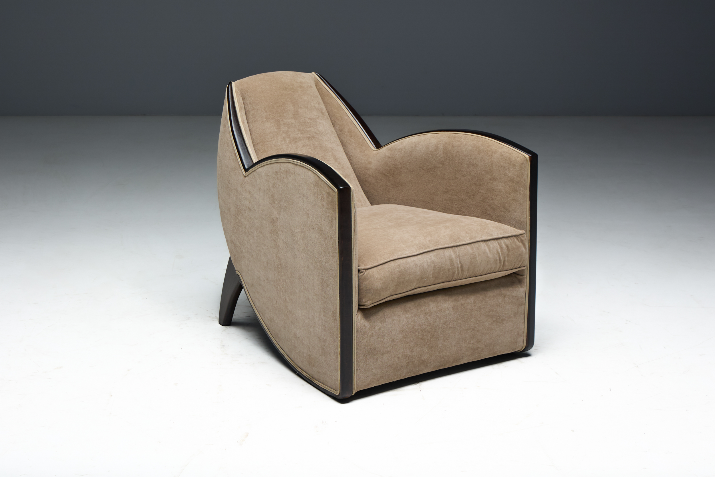 Pair of Art Deco Club Chairs in the Style of René Joubert & Philippe Petit, France - 1940s