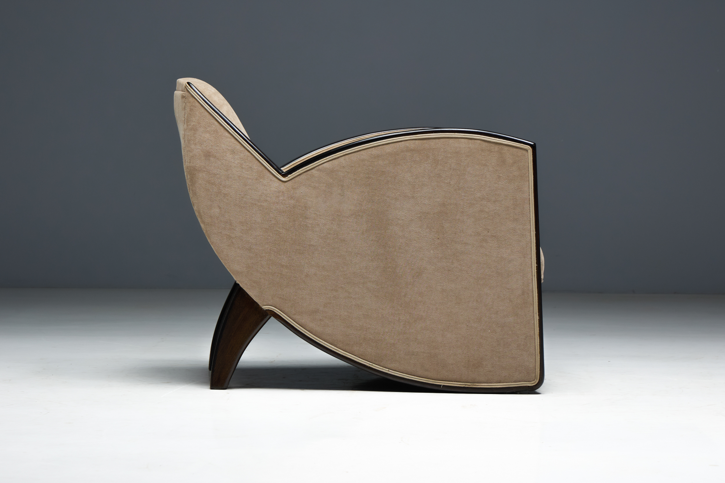 Pair of Art Deco Club Chairs in the Style of René Joubert & Philippe Petit, France - 1940s
