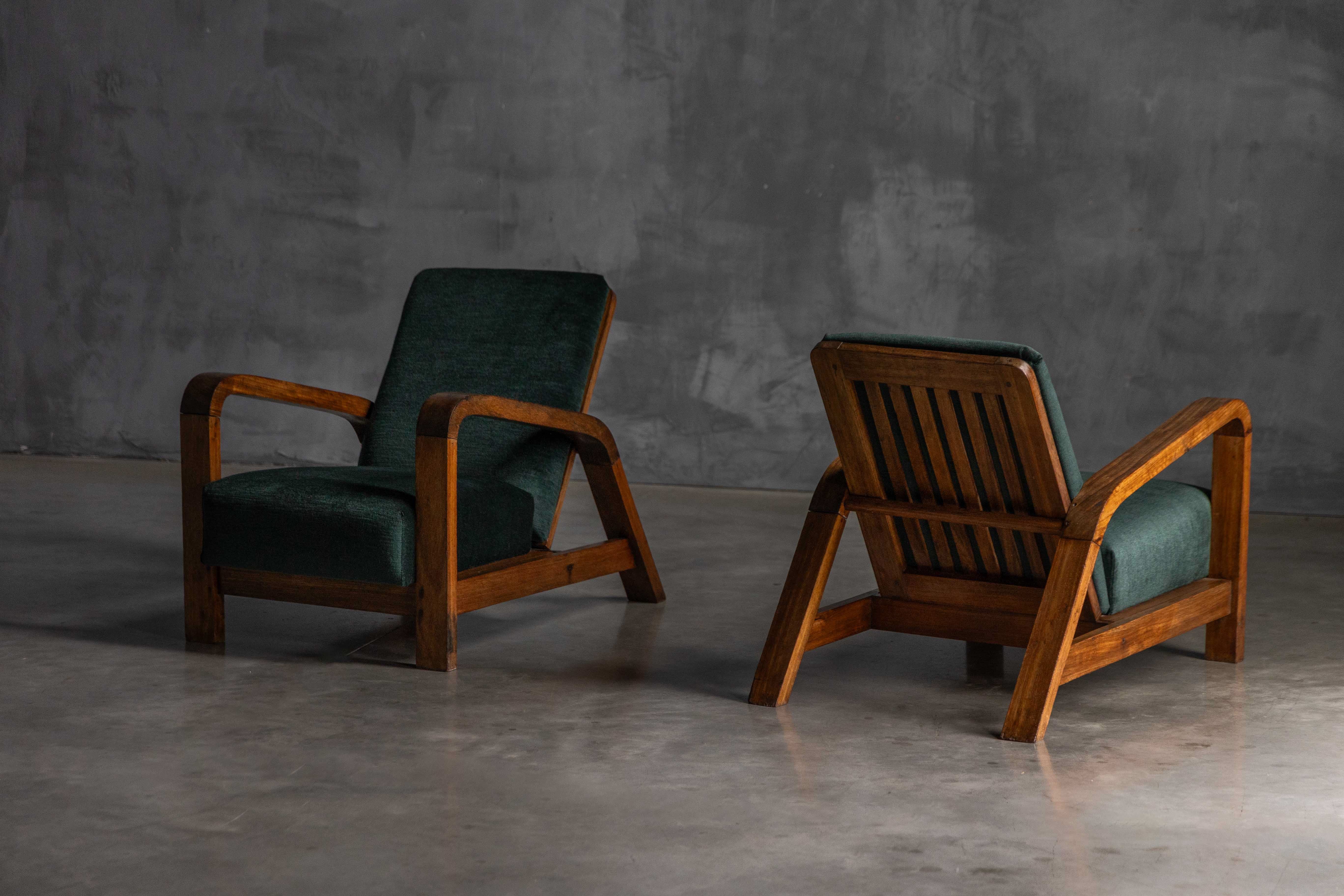 Pair of Art Deco Lounge Chairs, France - 1930s