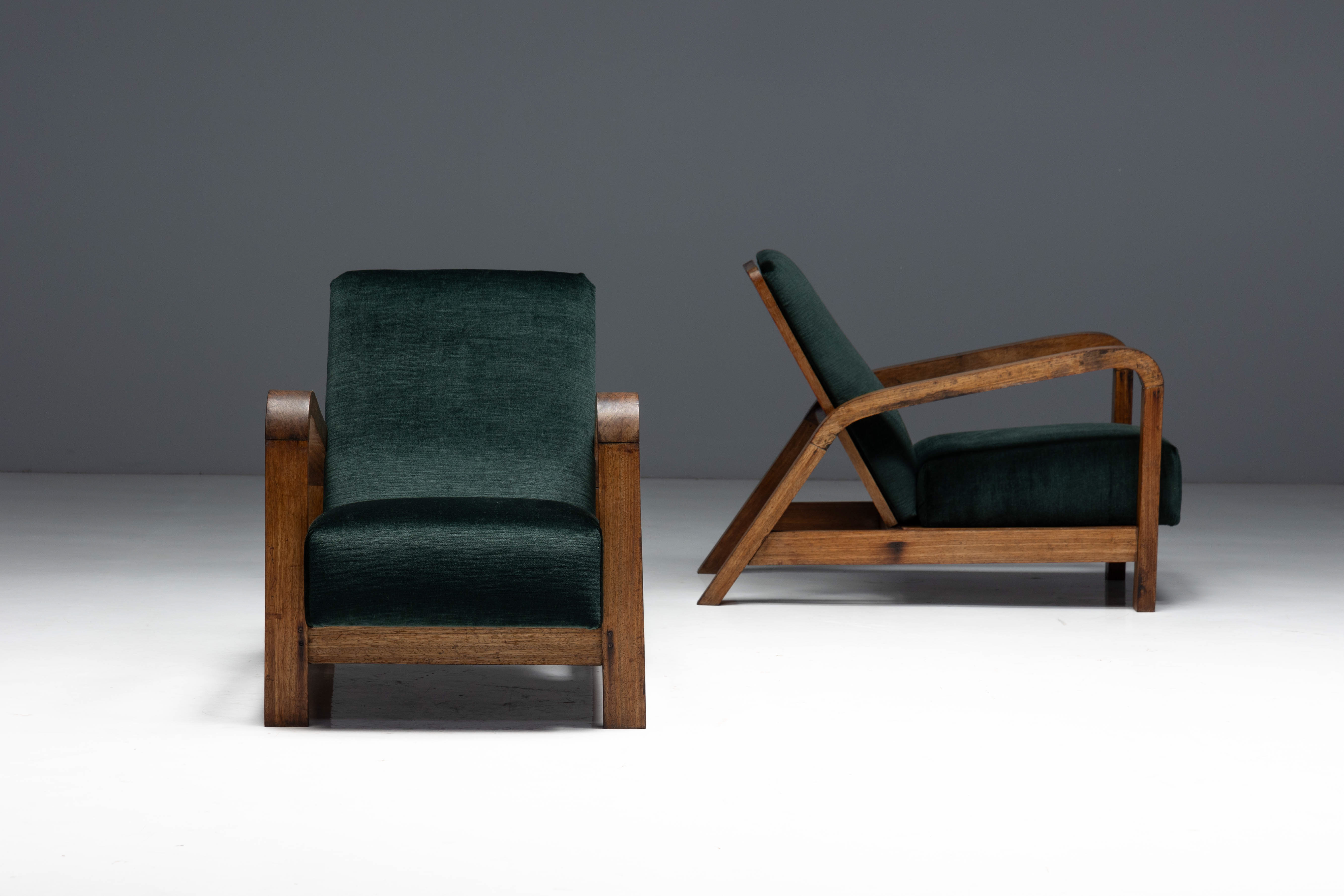 Pair of Art Deco Lounge Chairs, France - 1930s