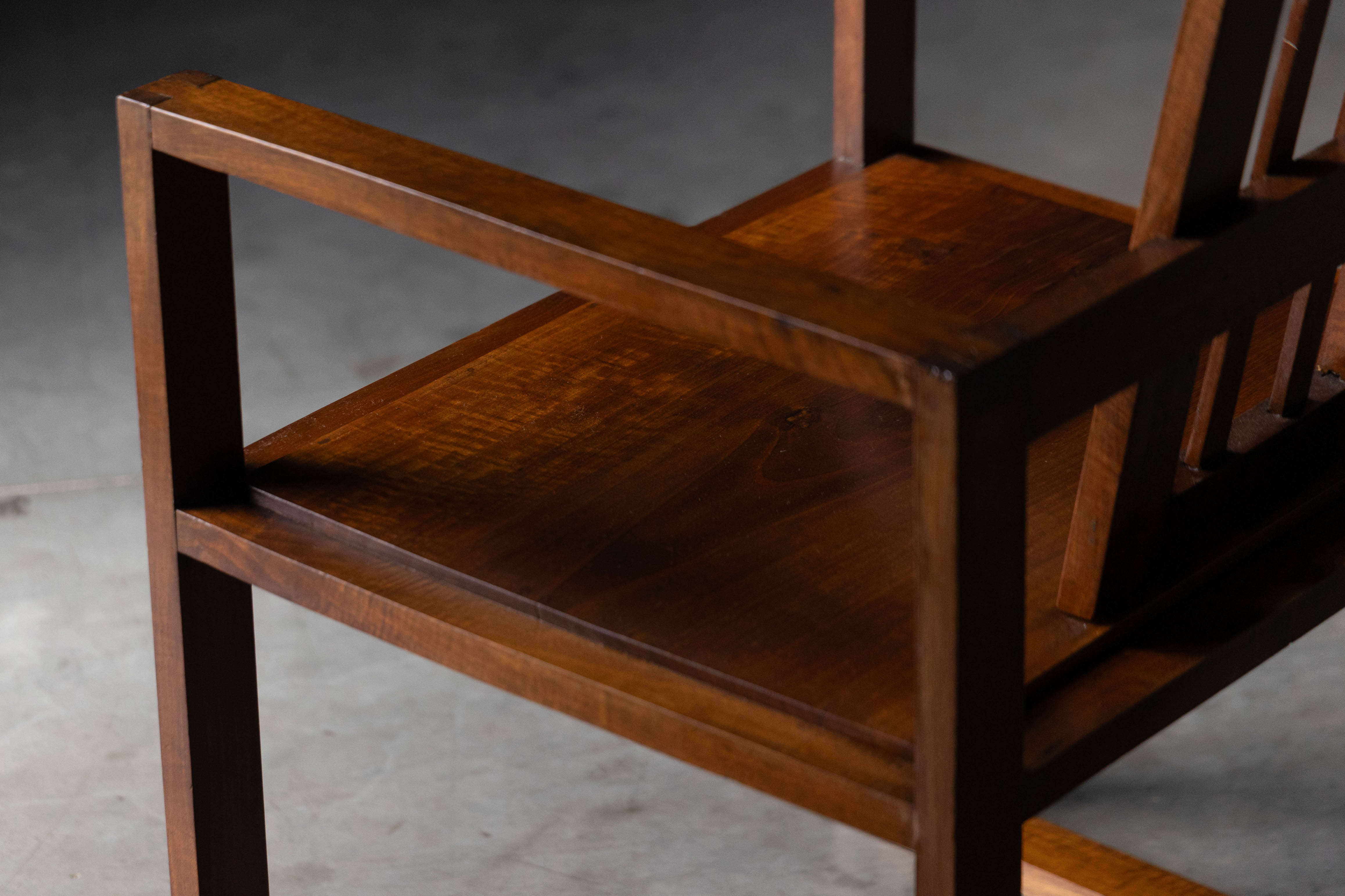 Pair of Rationalist Wooden Armchairs, Italy - 1930s