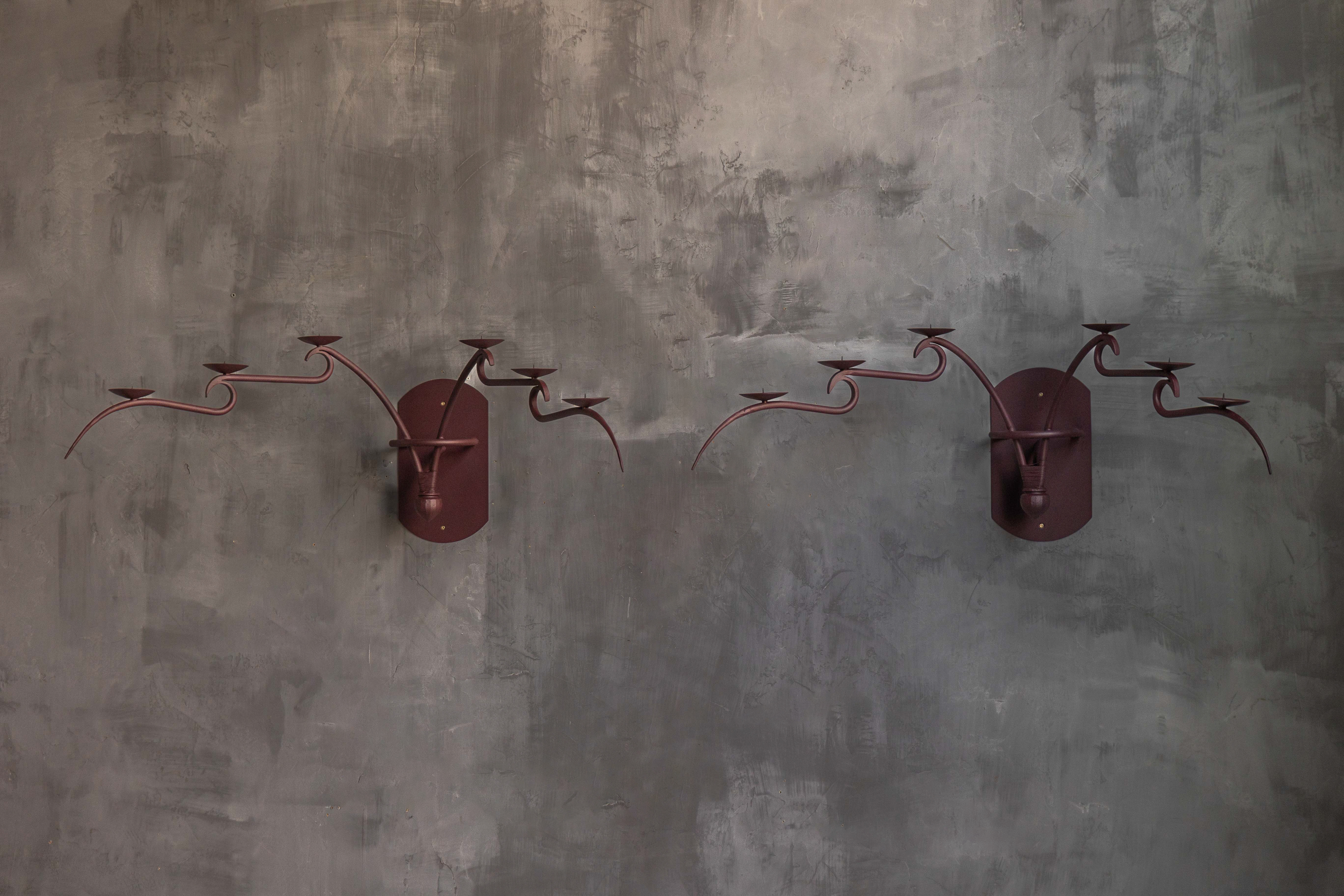 Sculptural Six-Arm Wall Candelabra, Europe - Late 20th Century