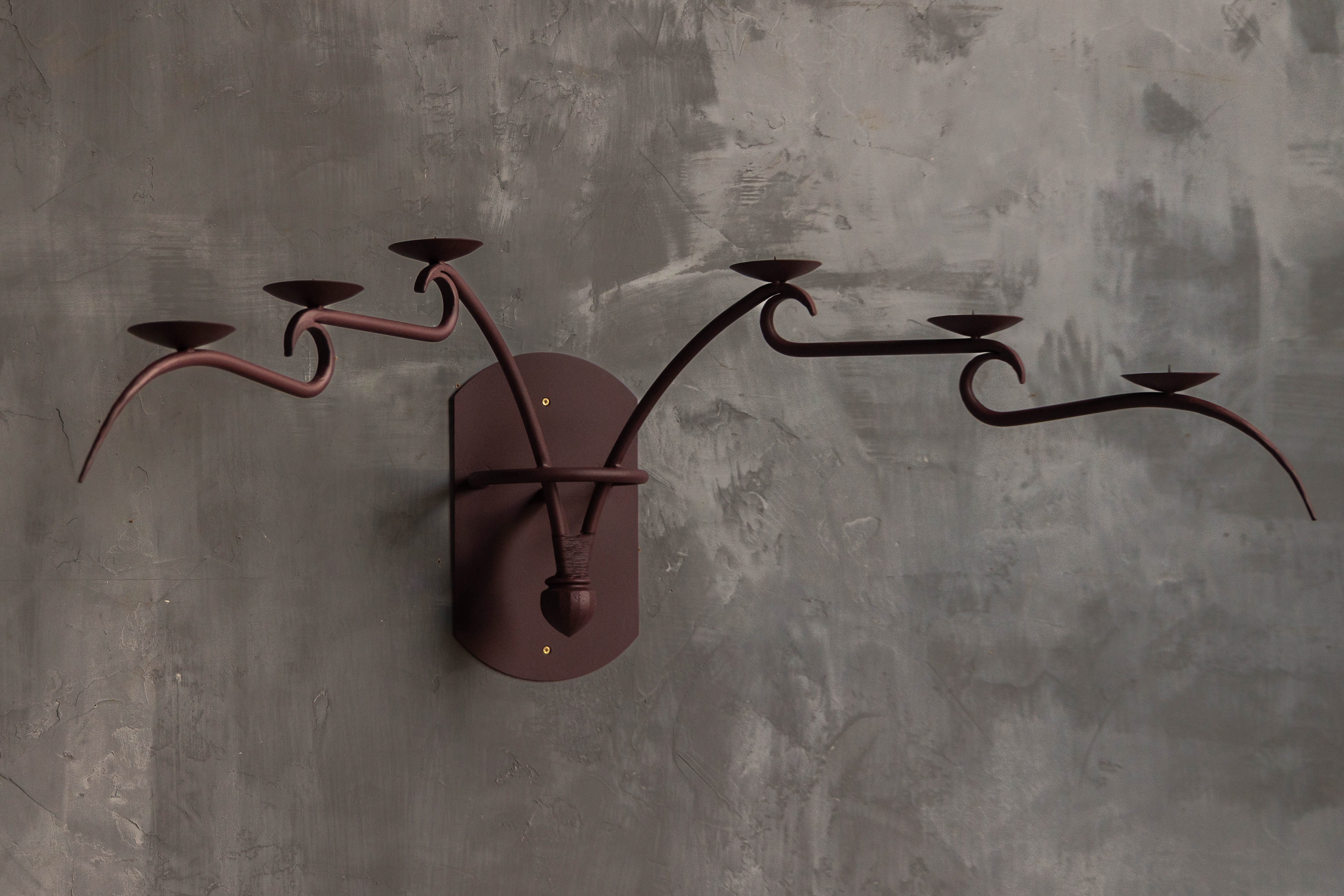 Sculptural Six-Arm Wall Candelabra, Europe - Late 20th Century
