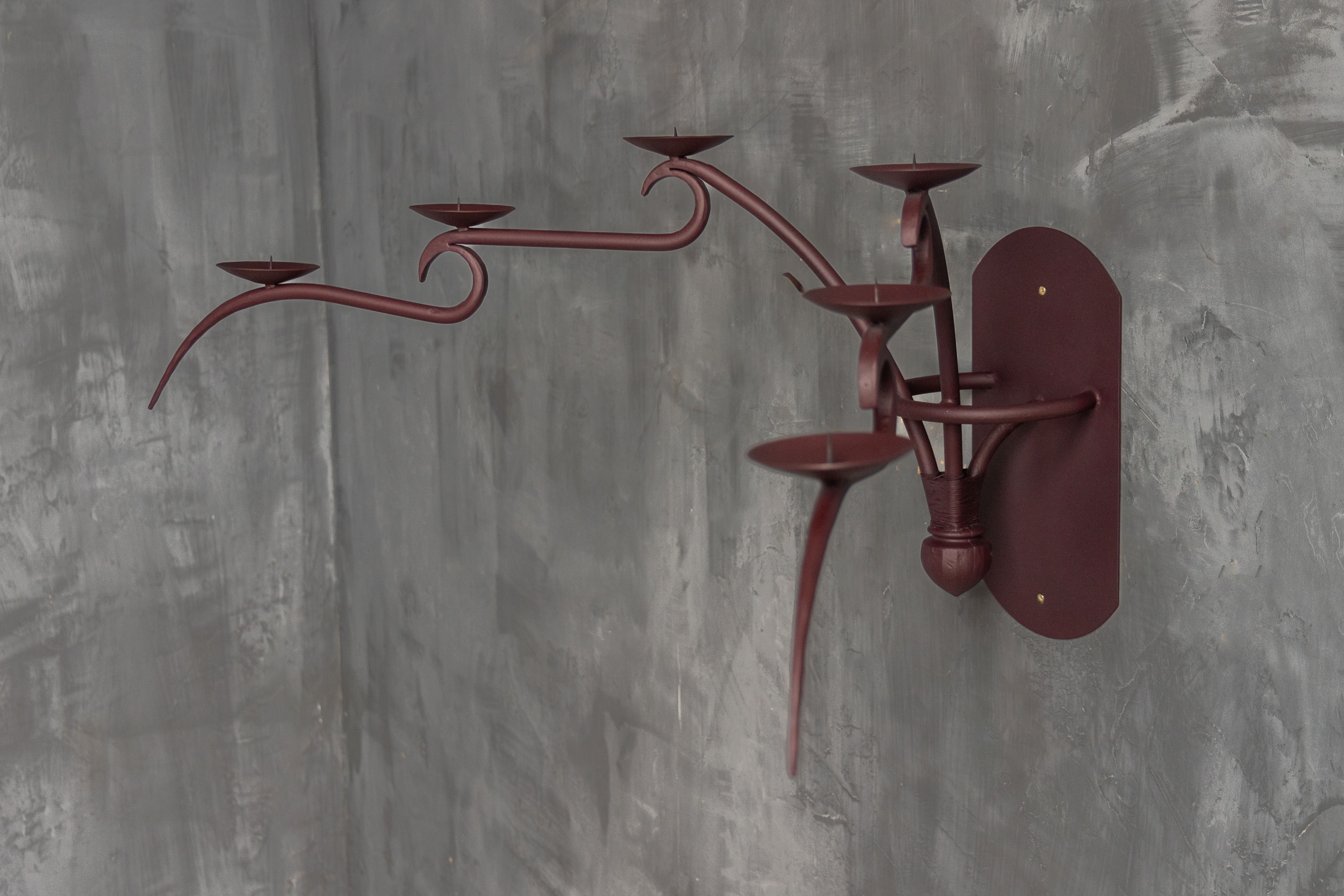Sculptural Six-Arm Wall Candelabra, Europe - Late 20th Century