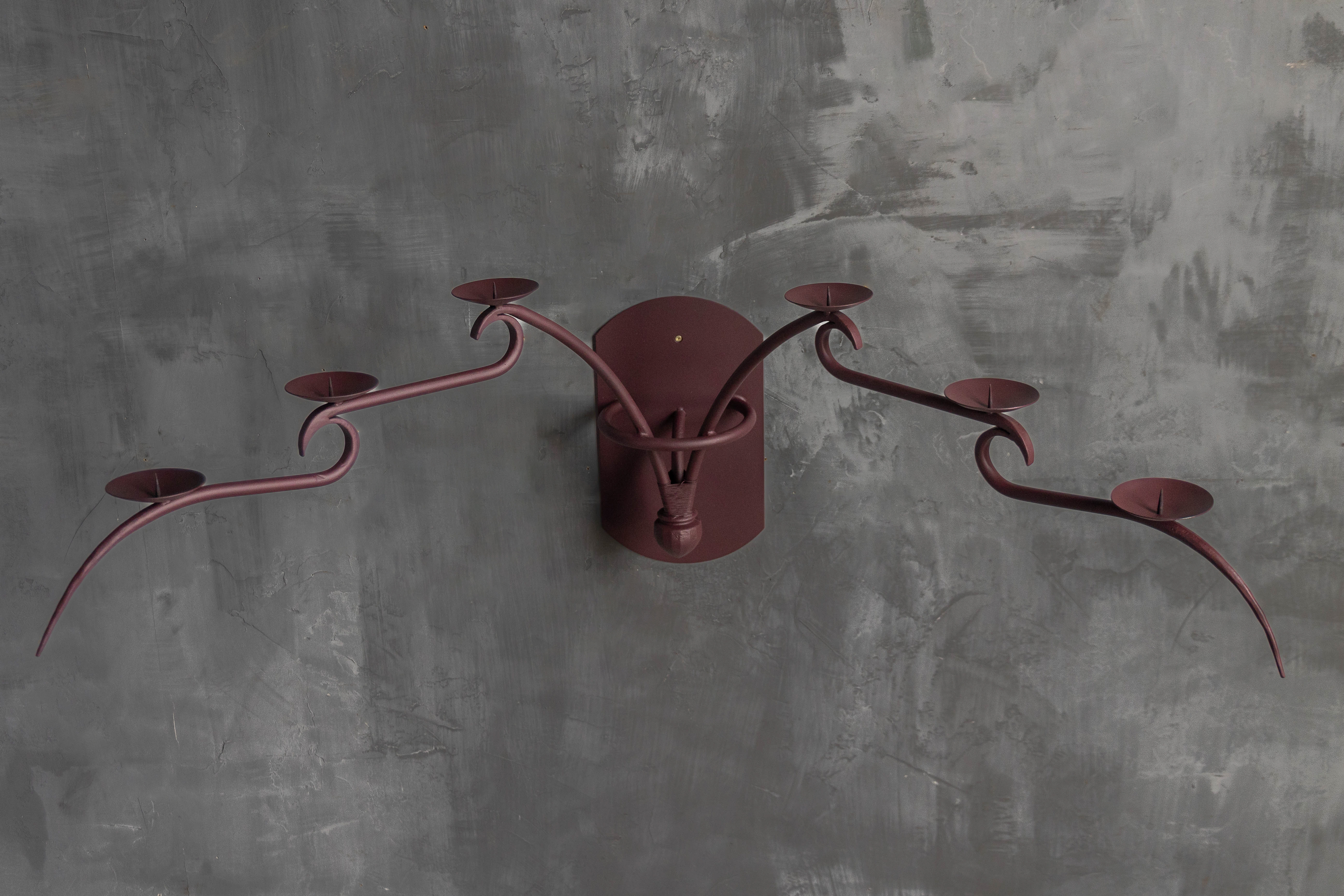 Sculptural Six-Arm Wall Candelabra, Europe - Late 20th Century