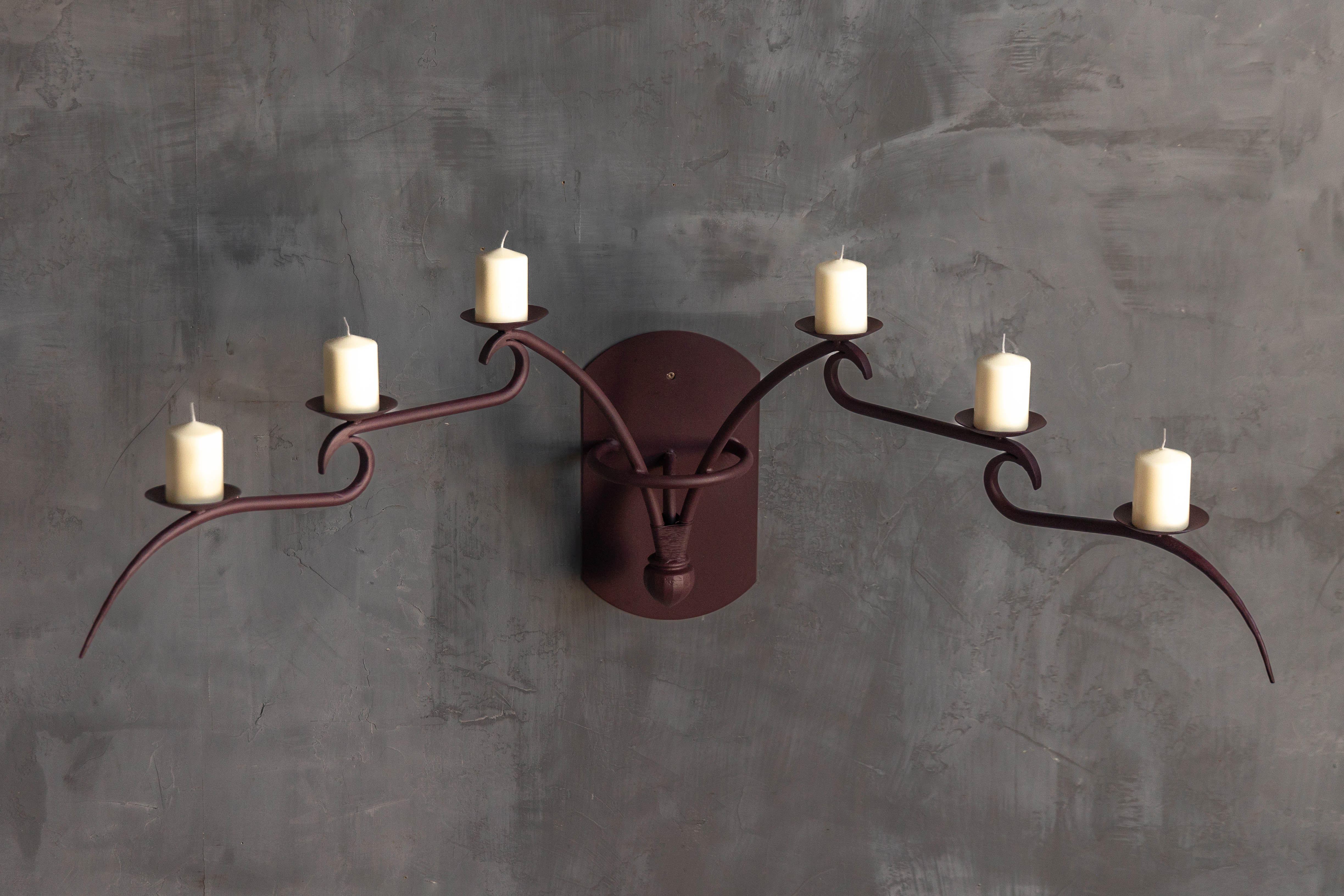Sculptural Six-Arm Wall Candelabra, Europe - Late 20th Century