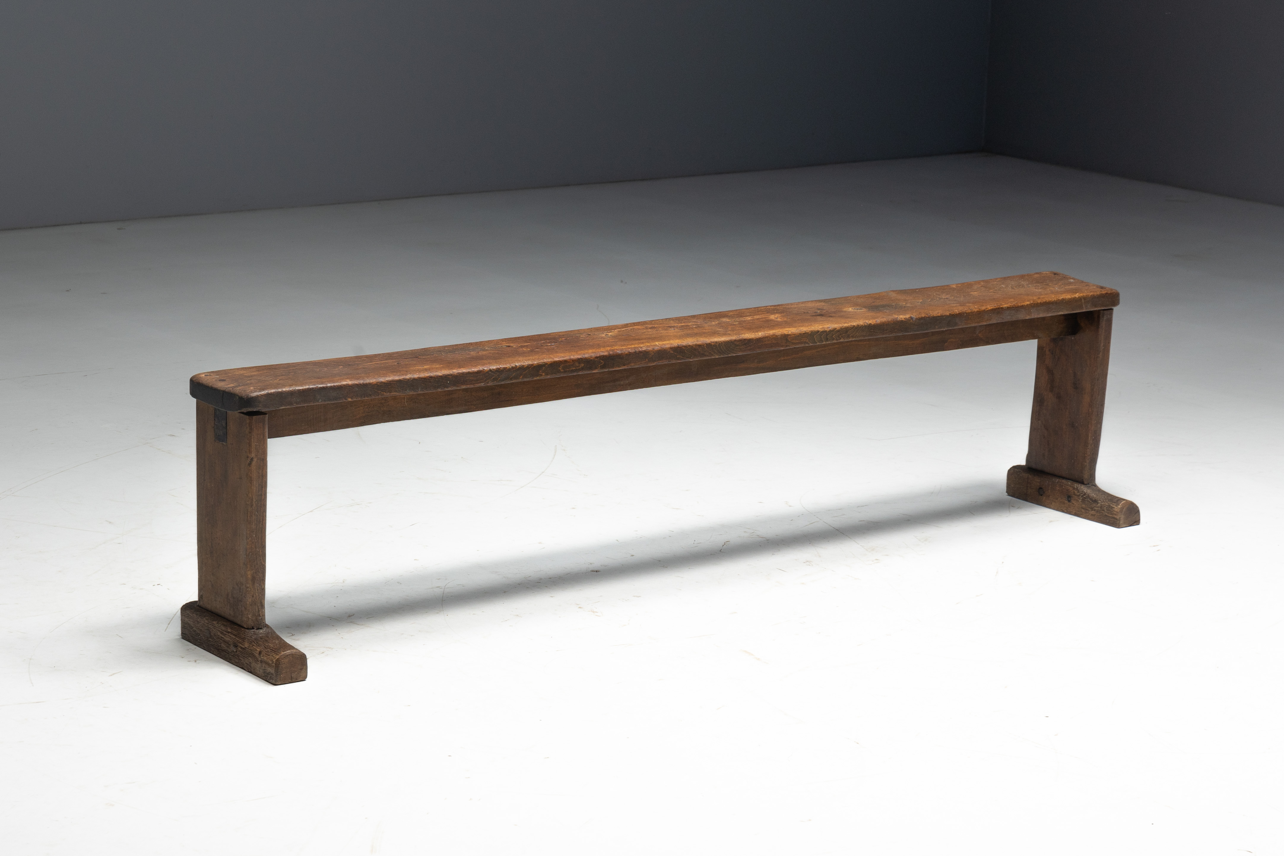 Pair of Vernacular Wooden Benches, Europe - 19th Century