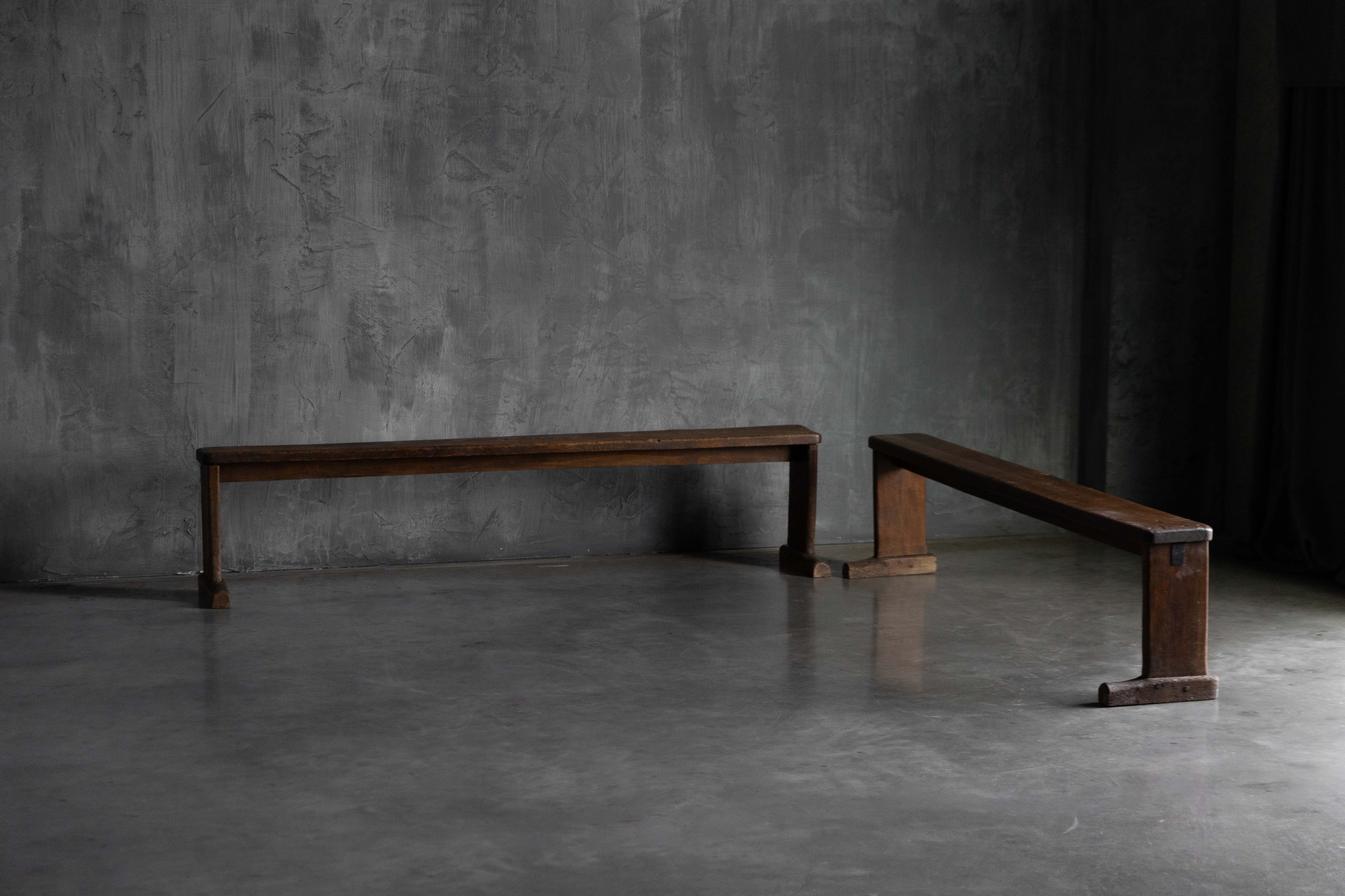 Pair of Vernacular Wooden Benches, Europe - 19th Century