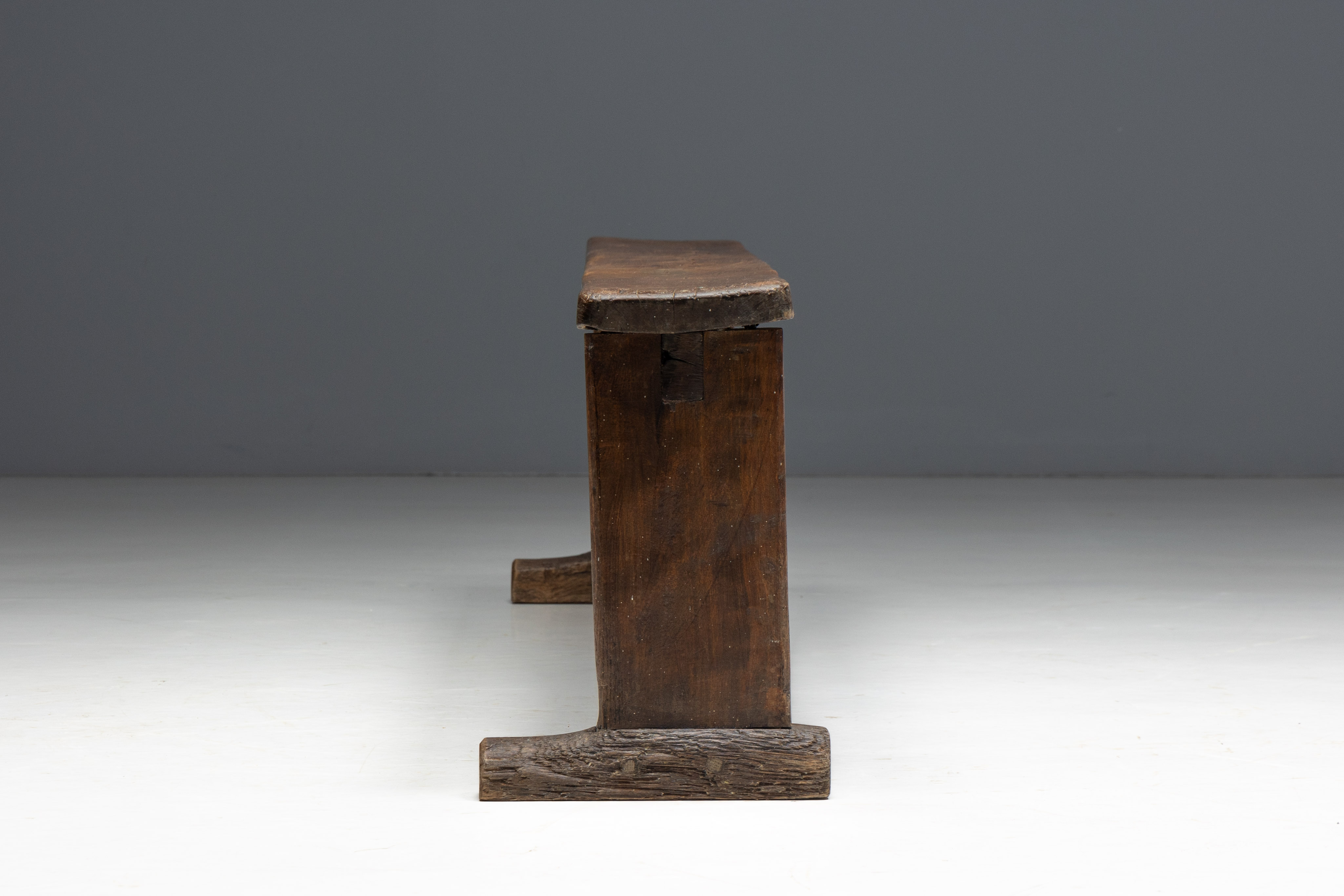 Pair of Vernacular Wooden Benches, Europe - 19th Century