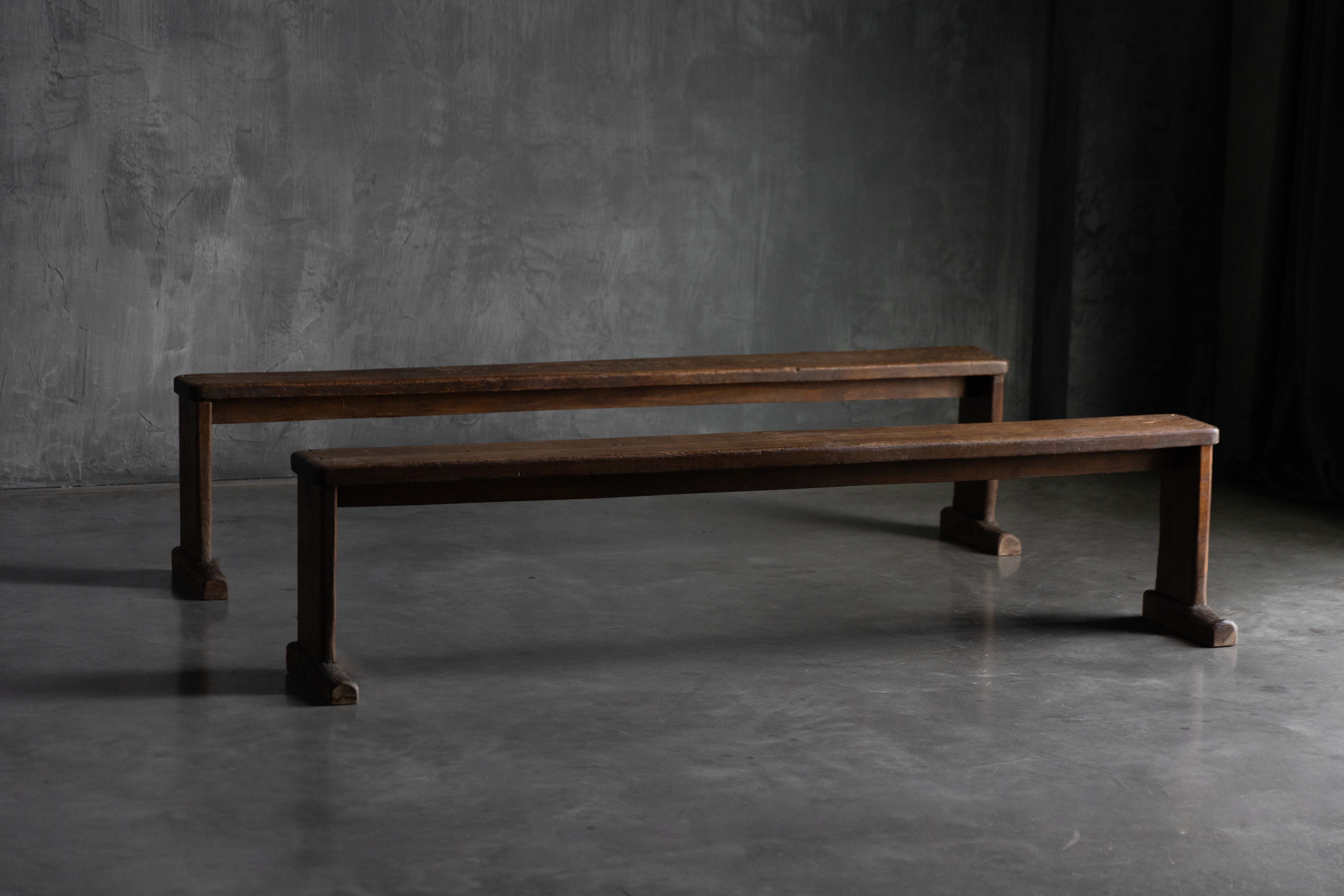 Pair of Vernacular Wooden Benches, Europe - 19th Century