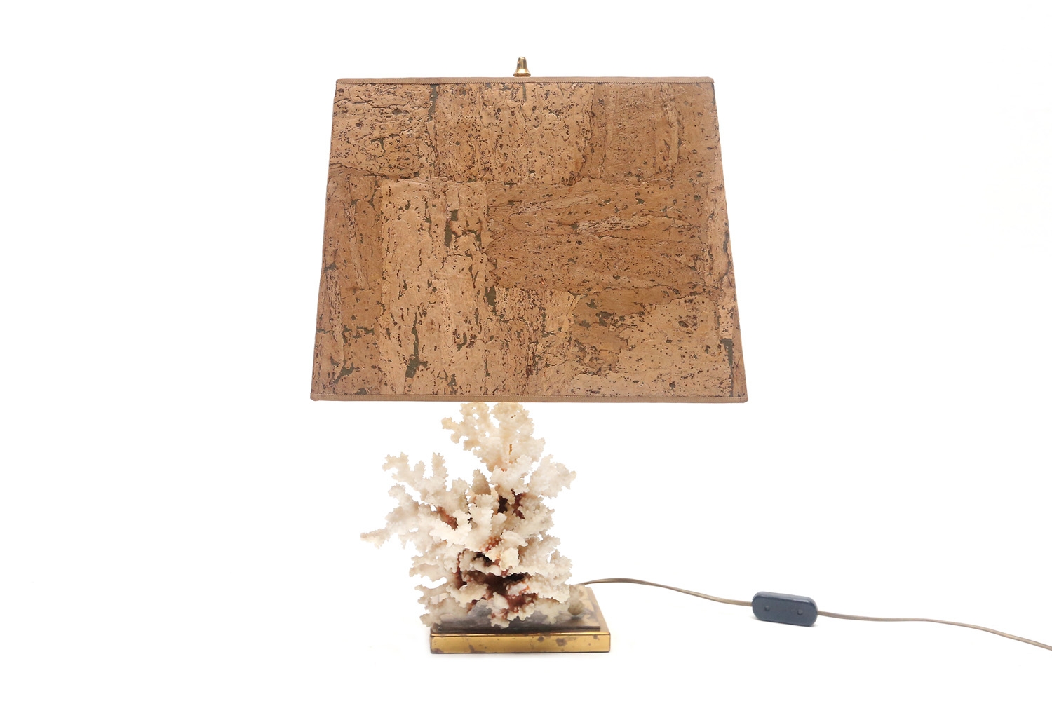 Rare Brass And Coral Table Lamps - 1970s
