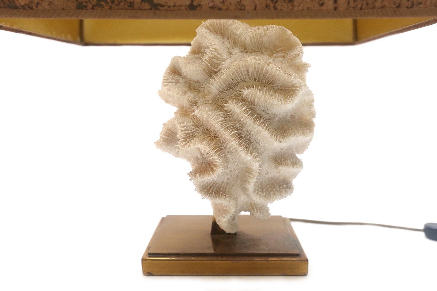 Rare Brass And Coral Table Lamps - 1970s