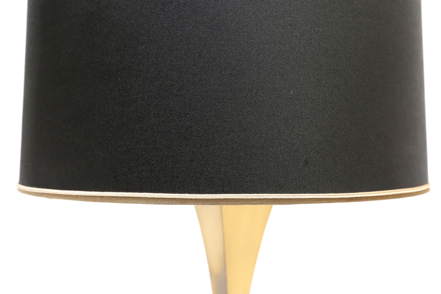 Brass And Black Table Lamp - 1970's