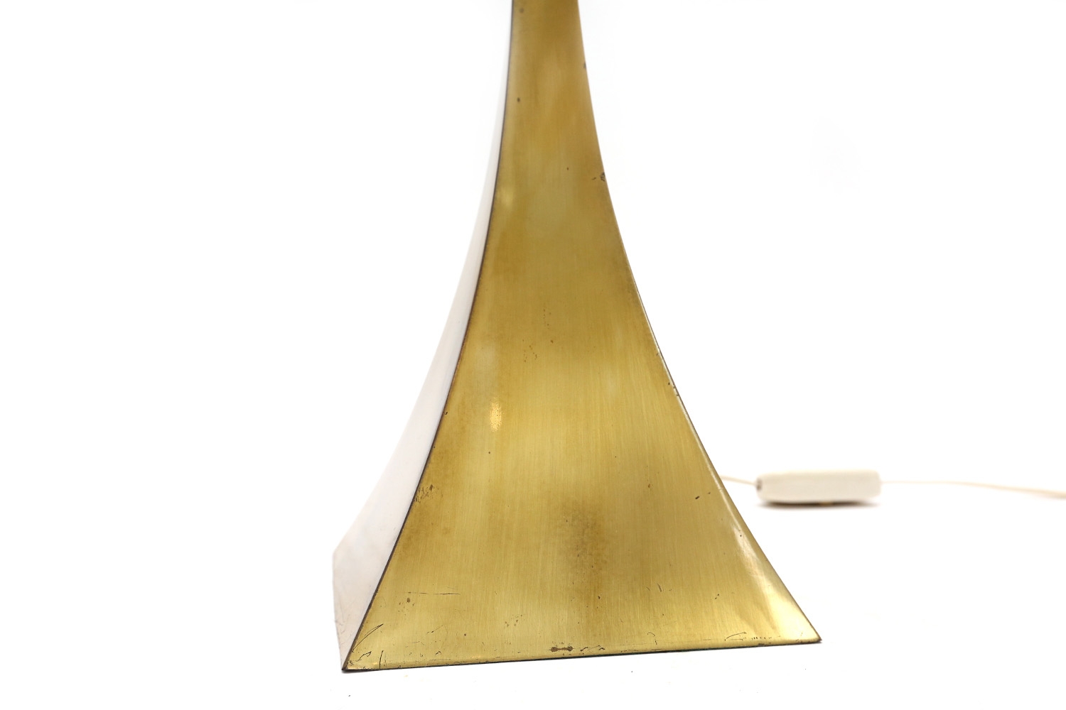 Brass And Black Table Lamp - 1970's