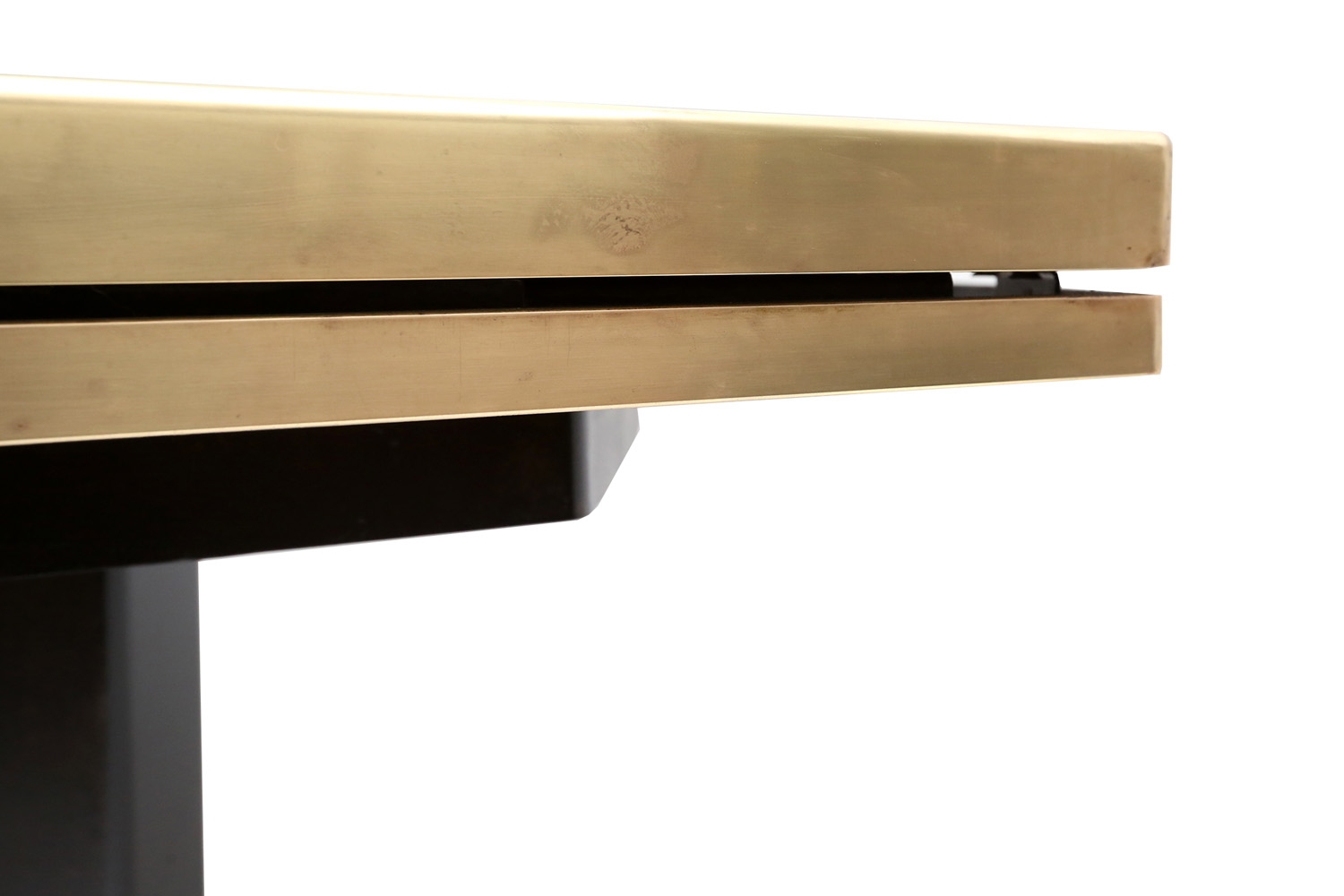 Brass Etched Hexagonal Table, Christian Heckscher - 1980s