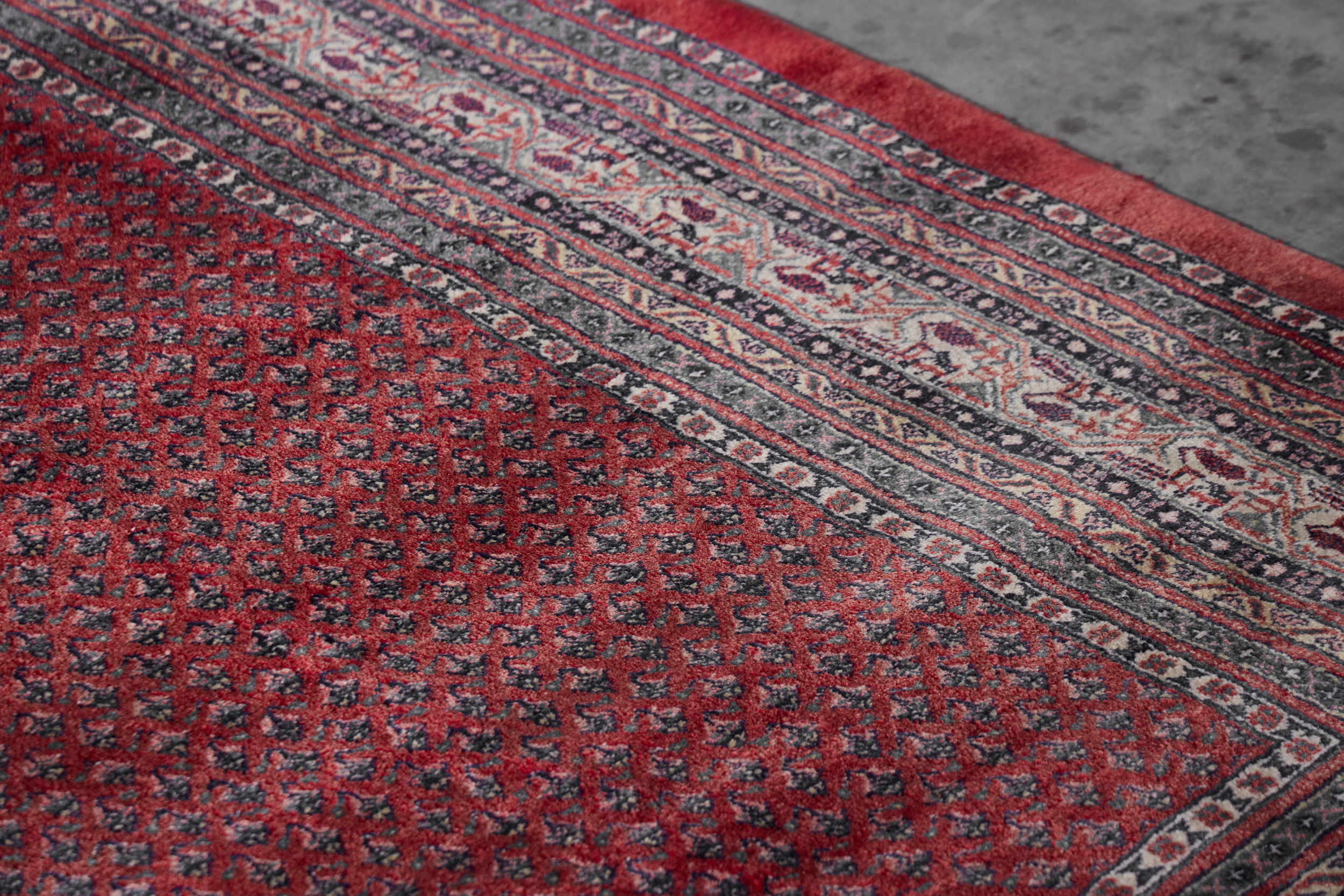 Hand-Knotted Wool Rug in Red Tones, Persia - 1950s