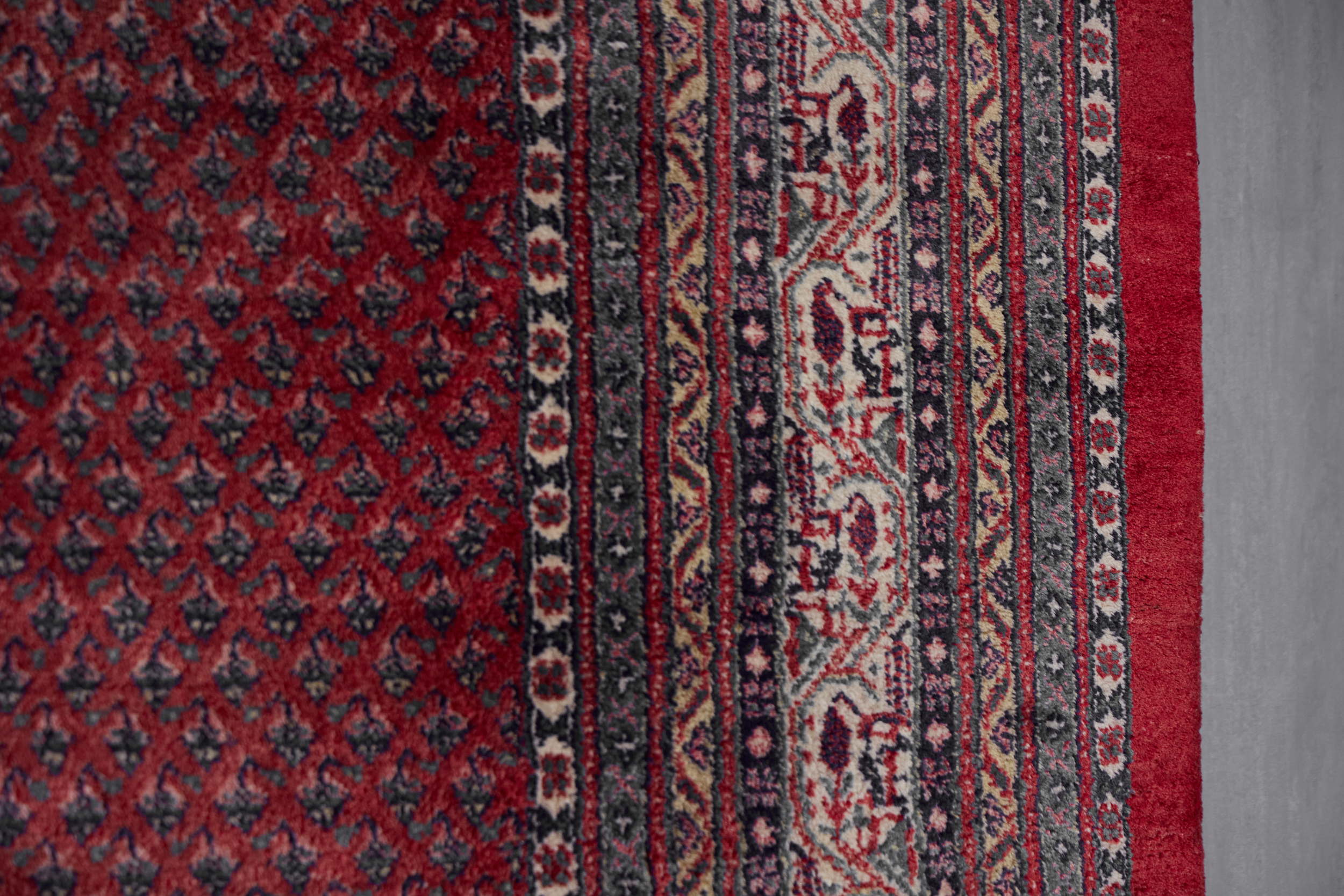Hand-Knotted Wool Rug in Red Tones, Persia - 1950s
