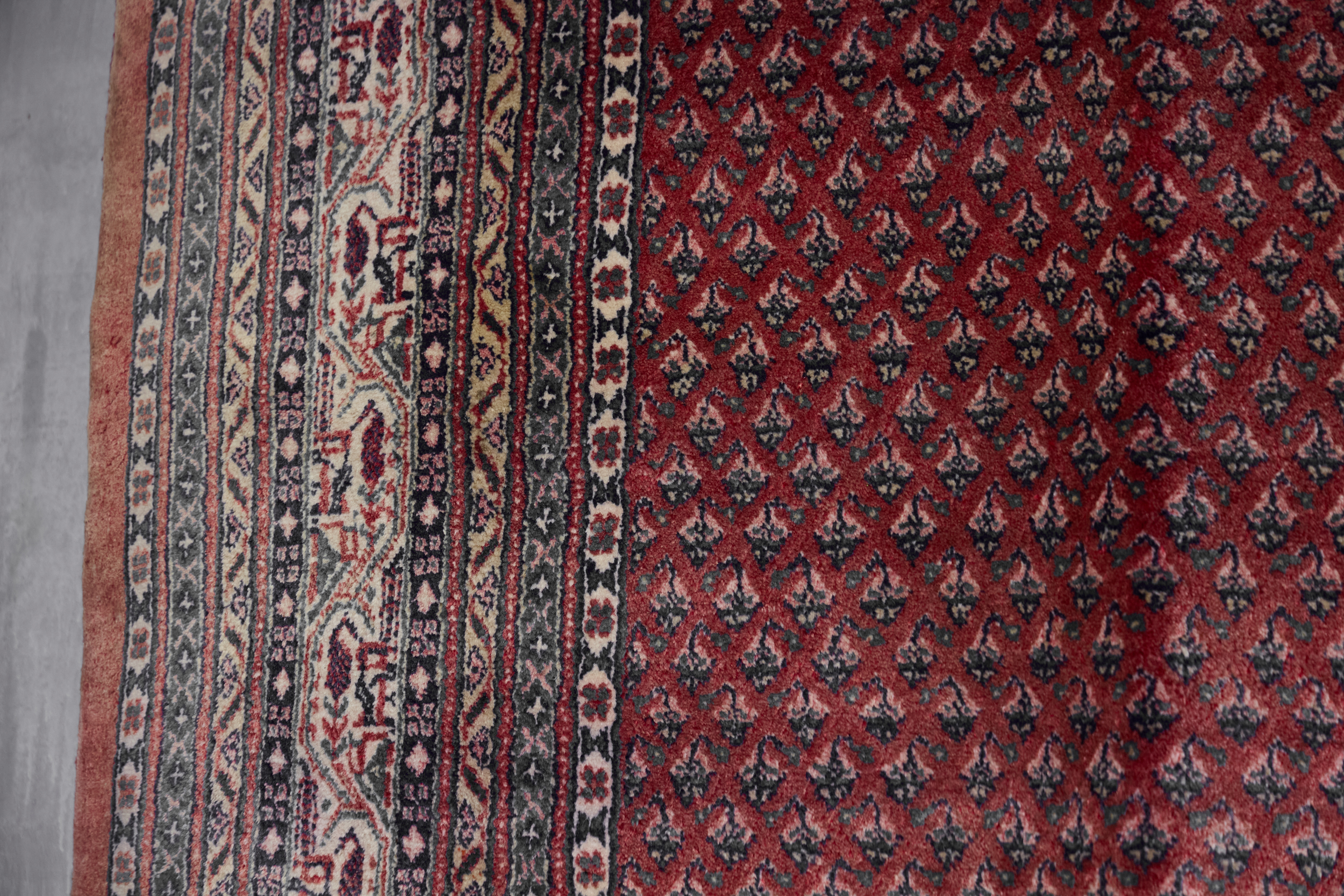 Hand-Knotted Wool Rug in Red Tones, Persia - 1950s