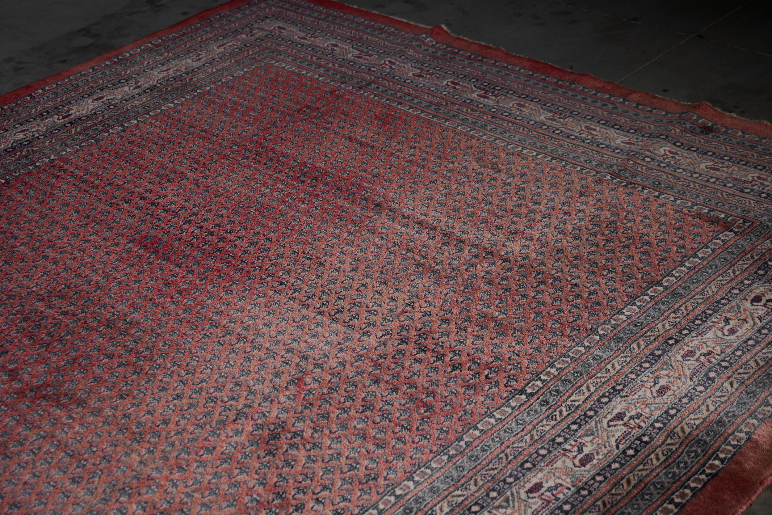 Hand-Knotted Wool Rug in Red Tones, Persia - 1950s