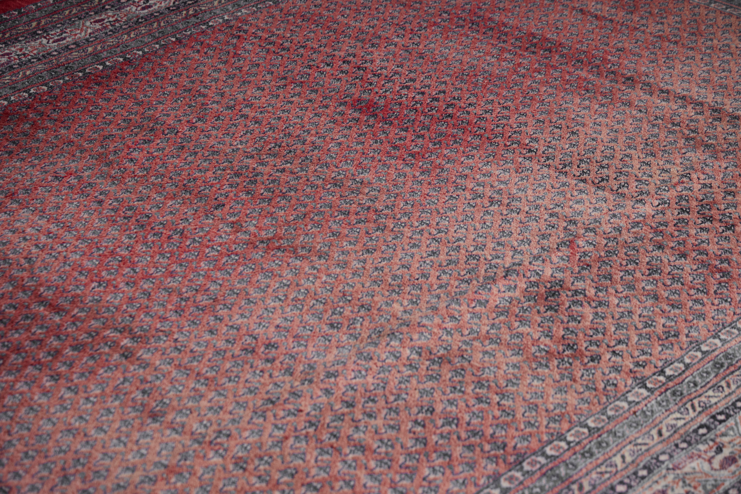 Hand-Knotted Wool Rug in Red Tones, Persia - 1950s