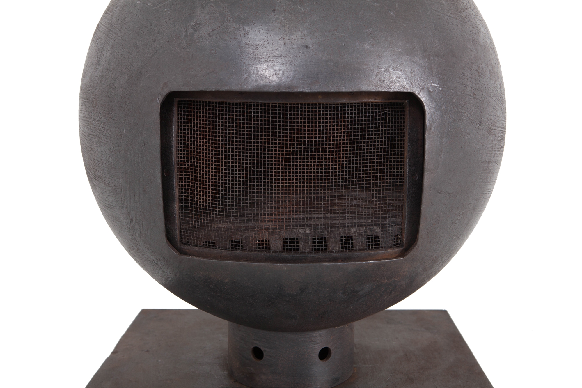 Brutalist Spherical Fireplace by Dries Kreijkamp in Cast Iron - 1960s