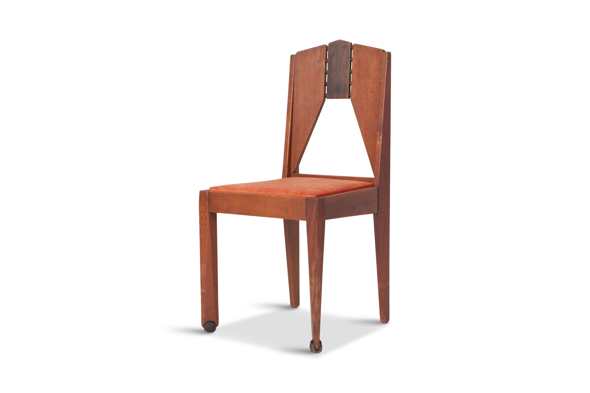 Amsterdamse School Dining Chairs in Skin Velvet - 1930s