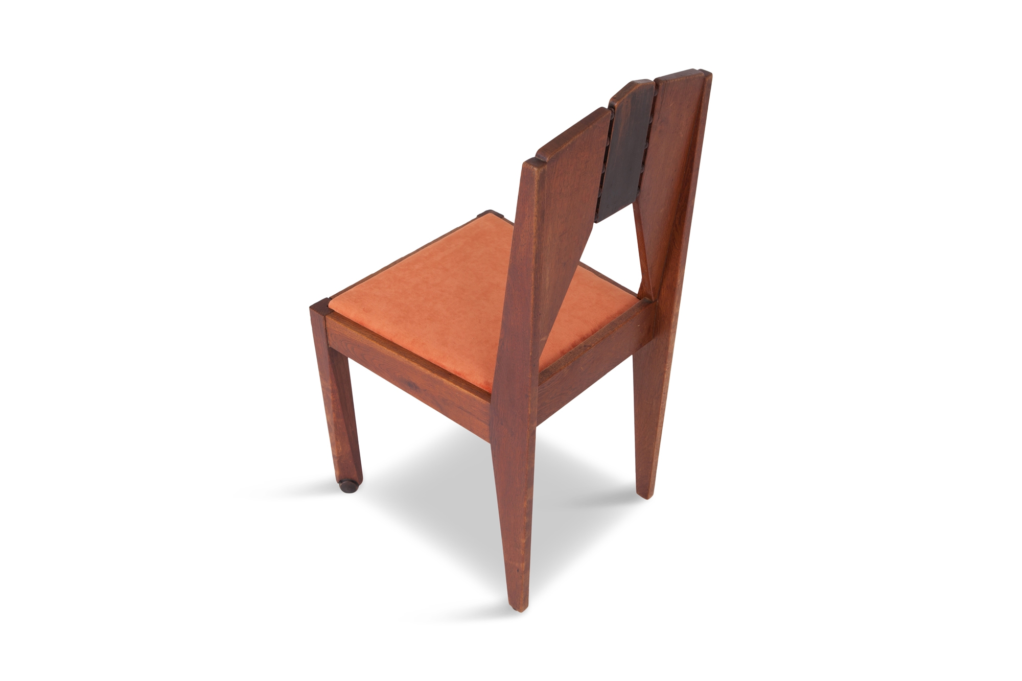Amsterdamse School Dining Chairs in Skin Velvet - 1930s