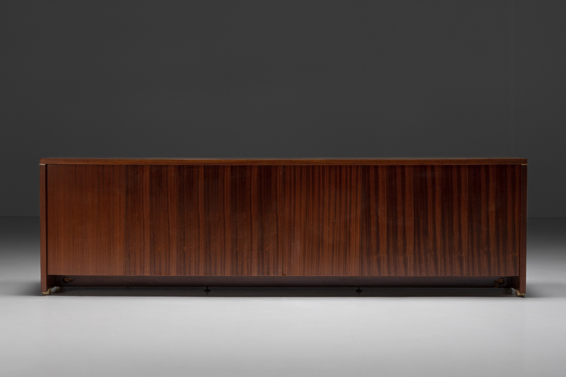 Walnut and Brass Sideboard by Pierre Balmain - 1980s