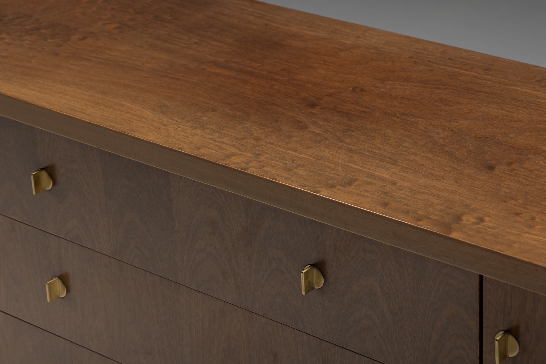 Walnut and Brass Sideboard by Pierre Balmain - 1980s