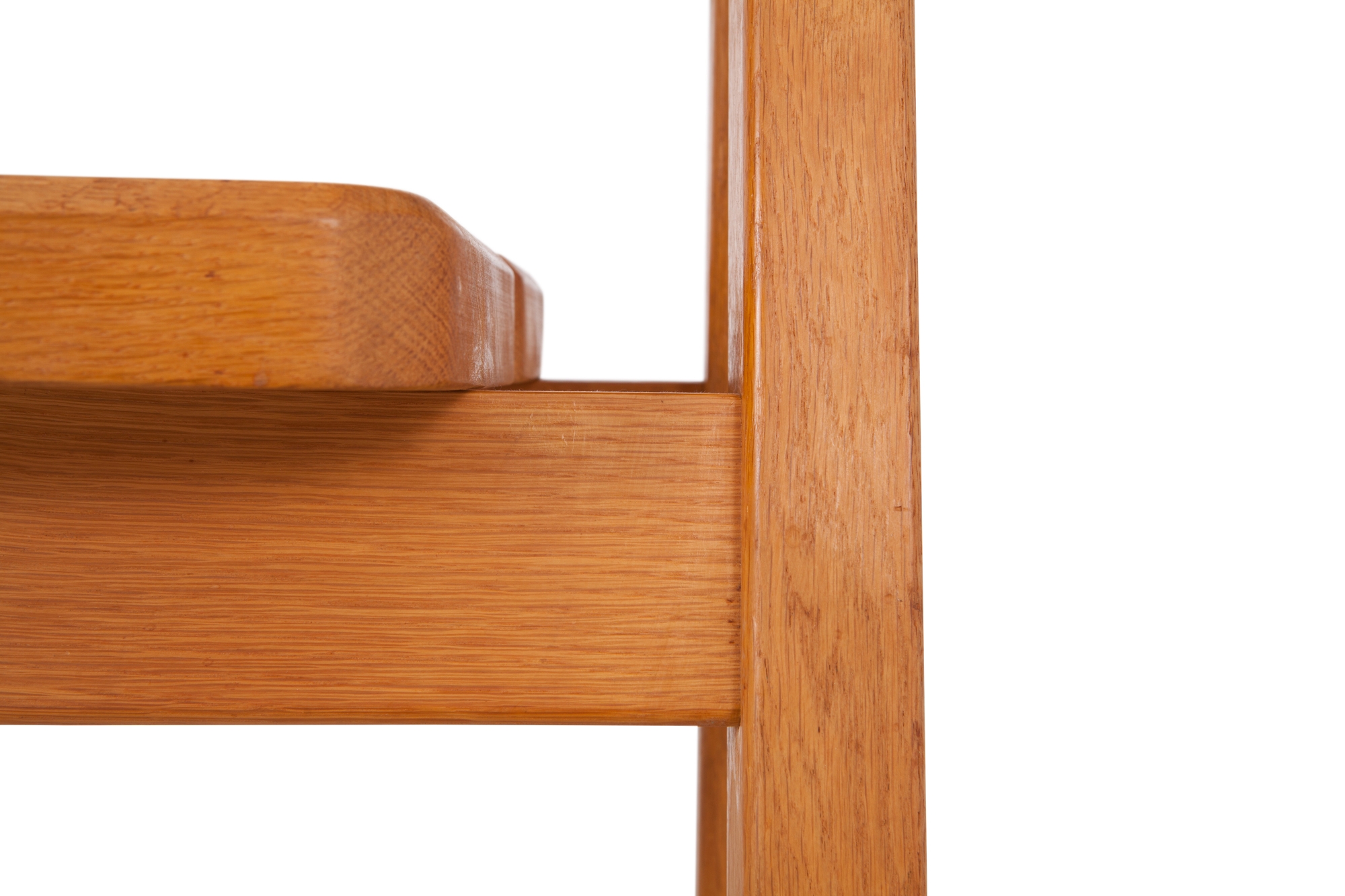 Brutalist Oak Spanish Dining Chairs - 1970s