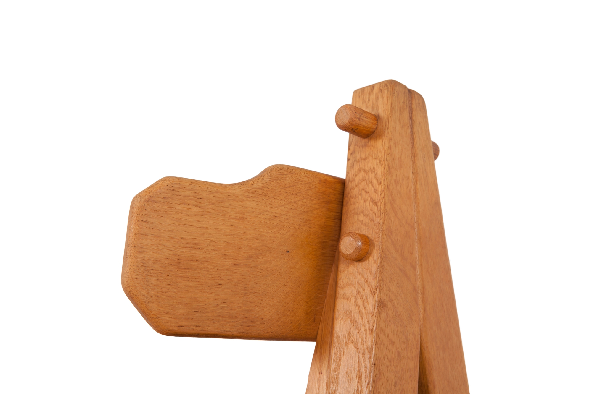 Brutalist Oak Spanish Dining Chairs - 1970s