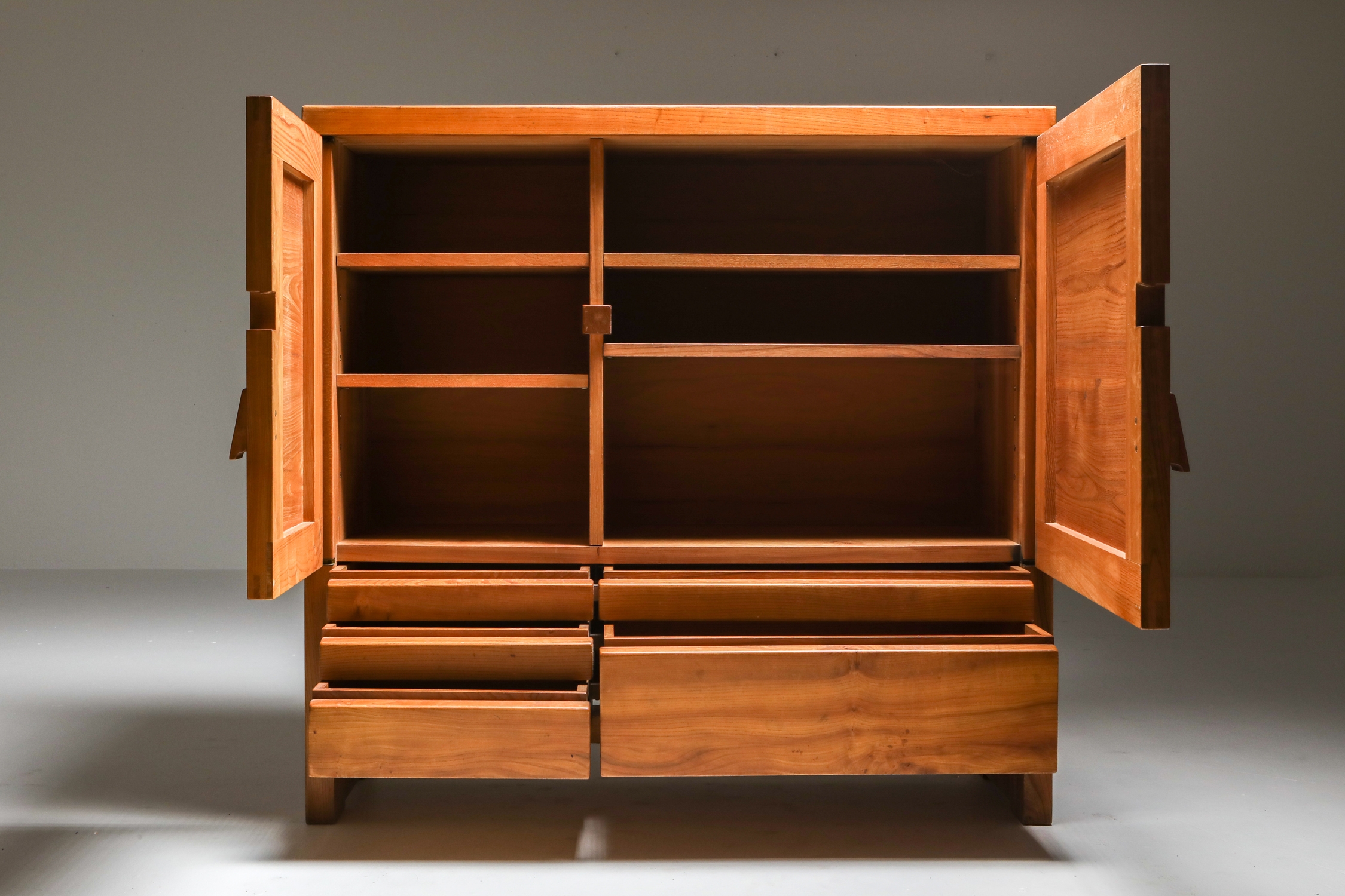 Pierre Chapo's Two-Door Five-Drawer Cabinet R18 - 1960's