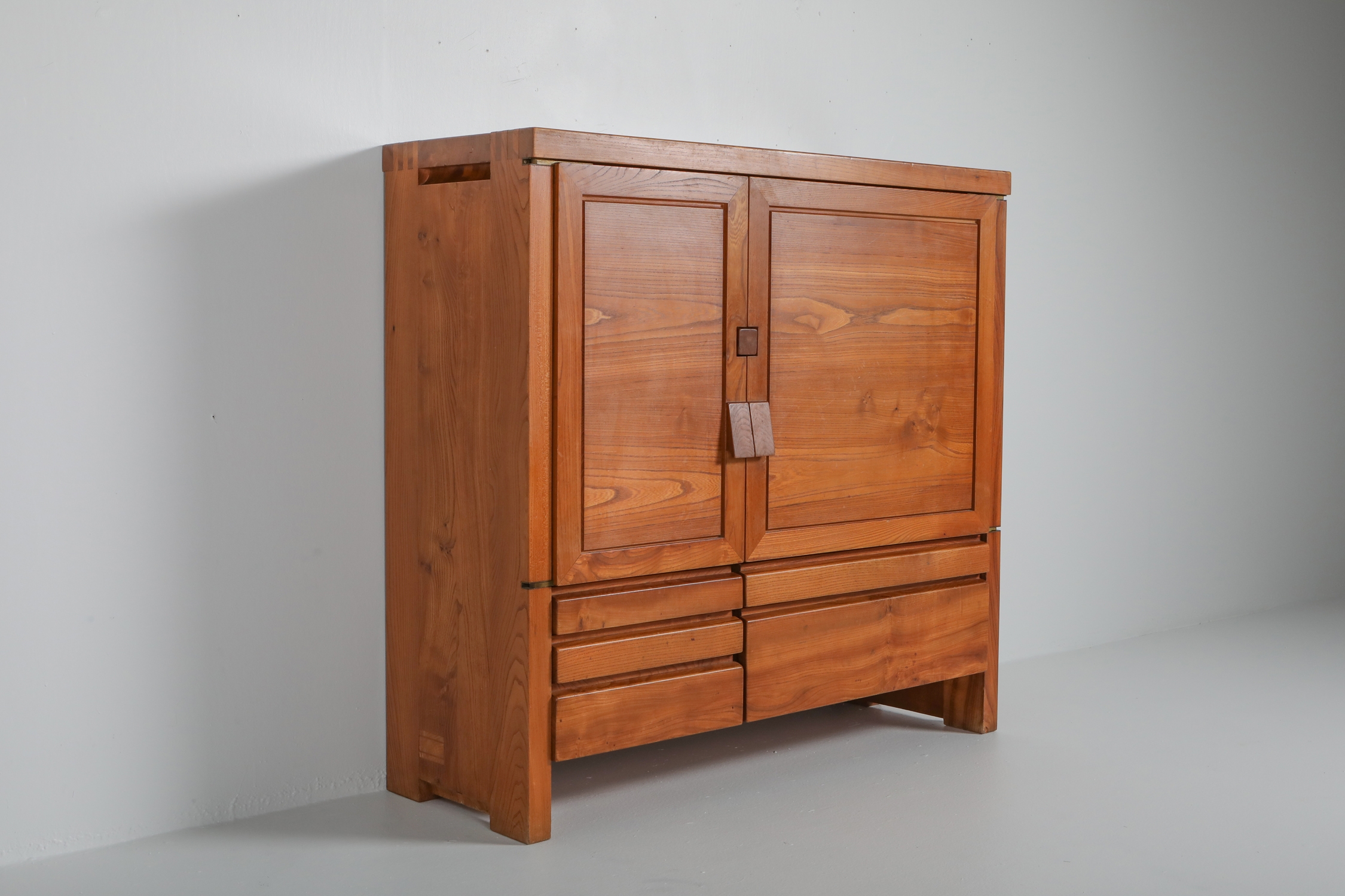 Pierre Chapo's Two-Door Five-Drawer Cabinet R18 - 1960's