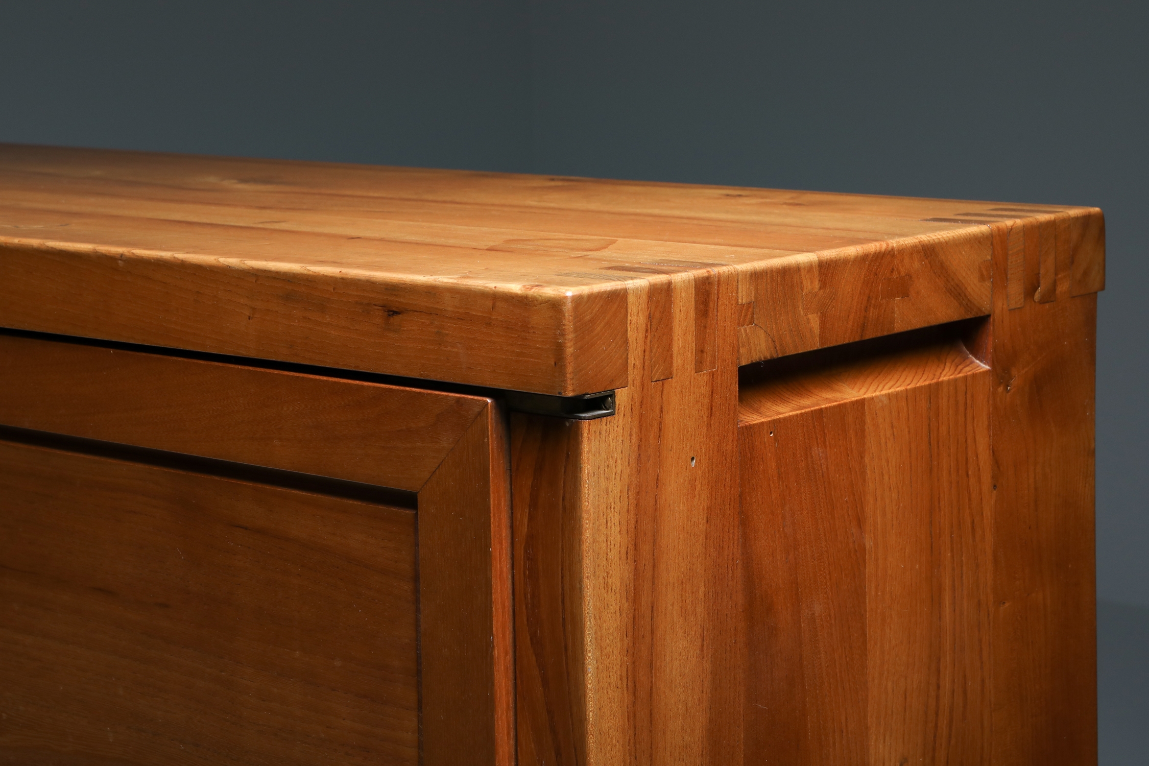 Pierre Chapo's Two-Door Five-Drawer Cabinet R18 - 1960's