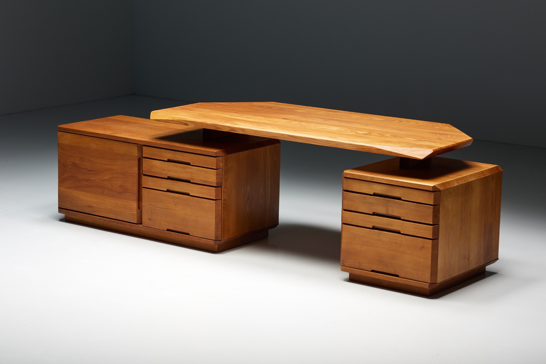 Pierre Chapo B40 Desk in Solid Elm - 1960s