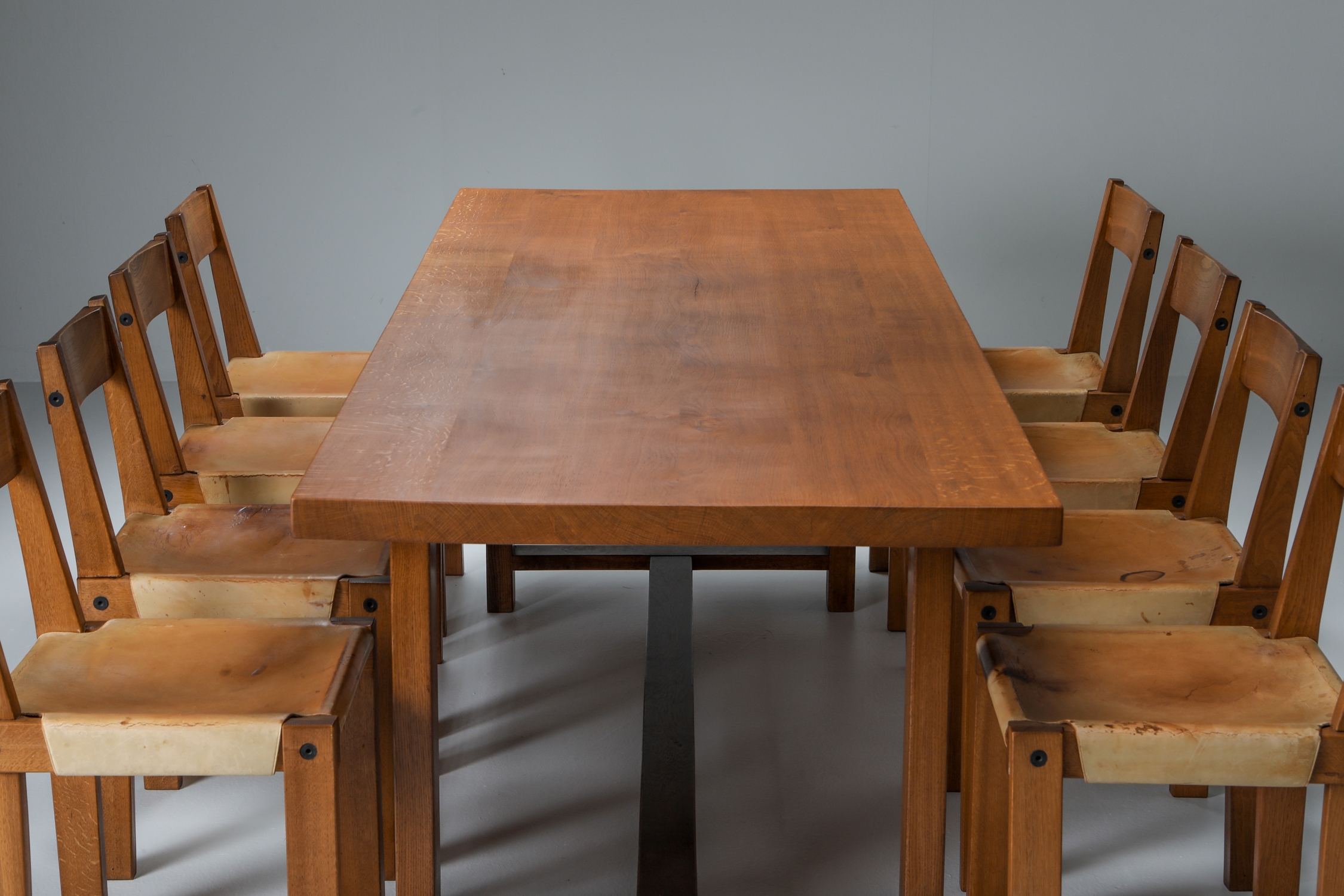 Pierre Chapo T01D Dining Table in Solid Elm - 1960s