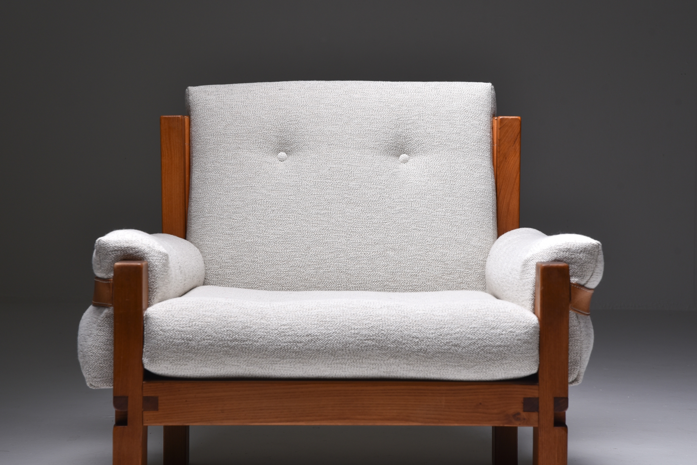 Pierre Chapo S15 easy chairs bouclé - 1964