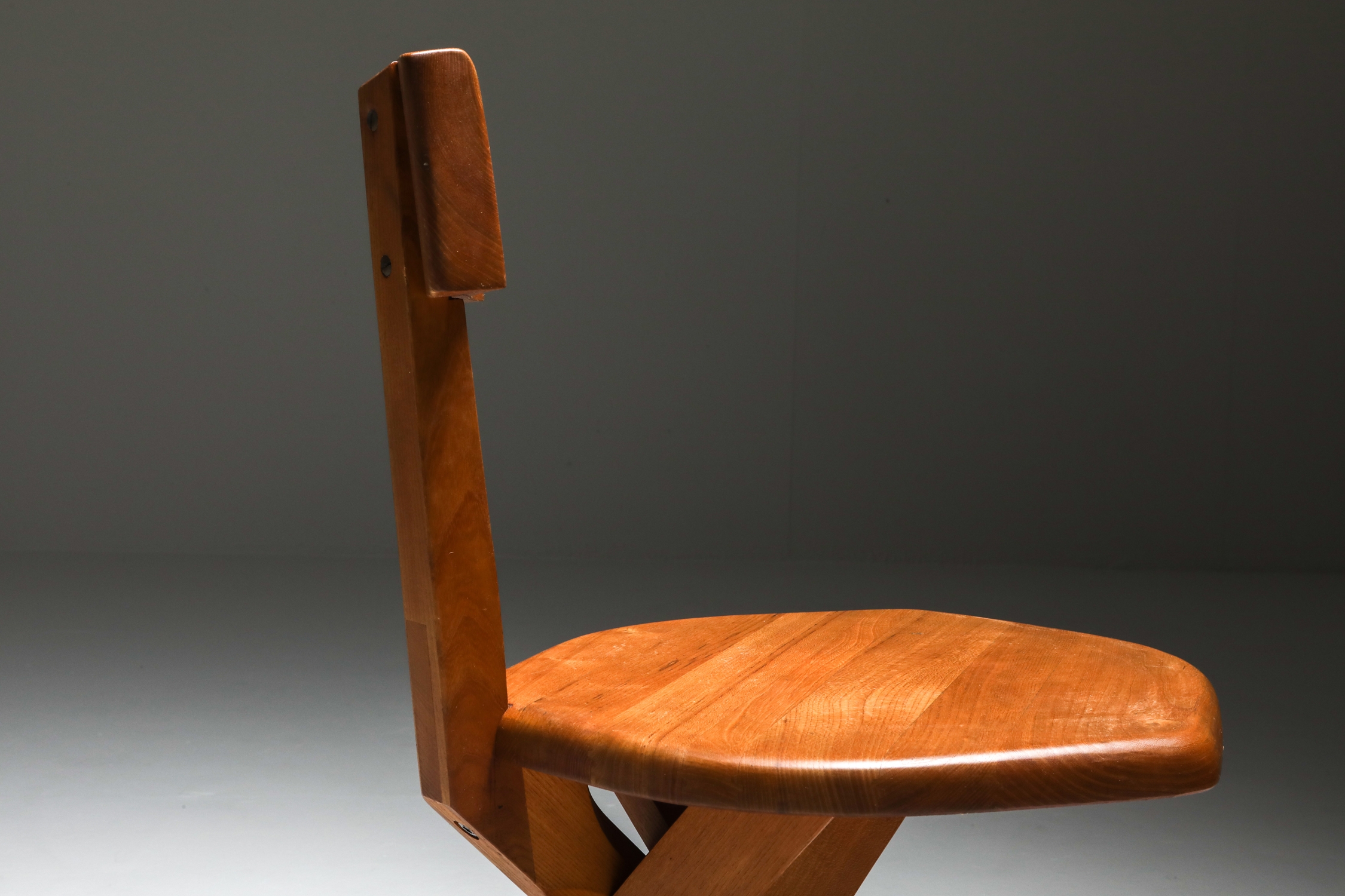 Chapo 'S34' Dining Chairs in Solid Elm - 1960's