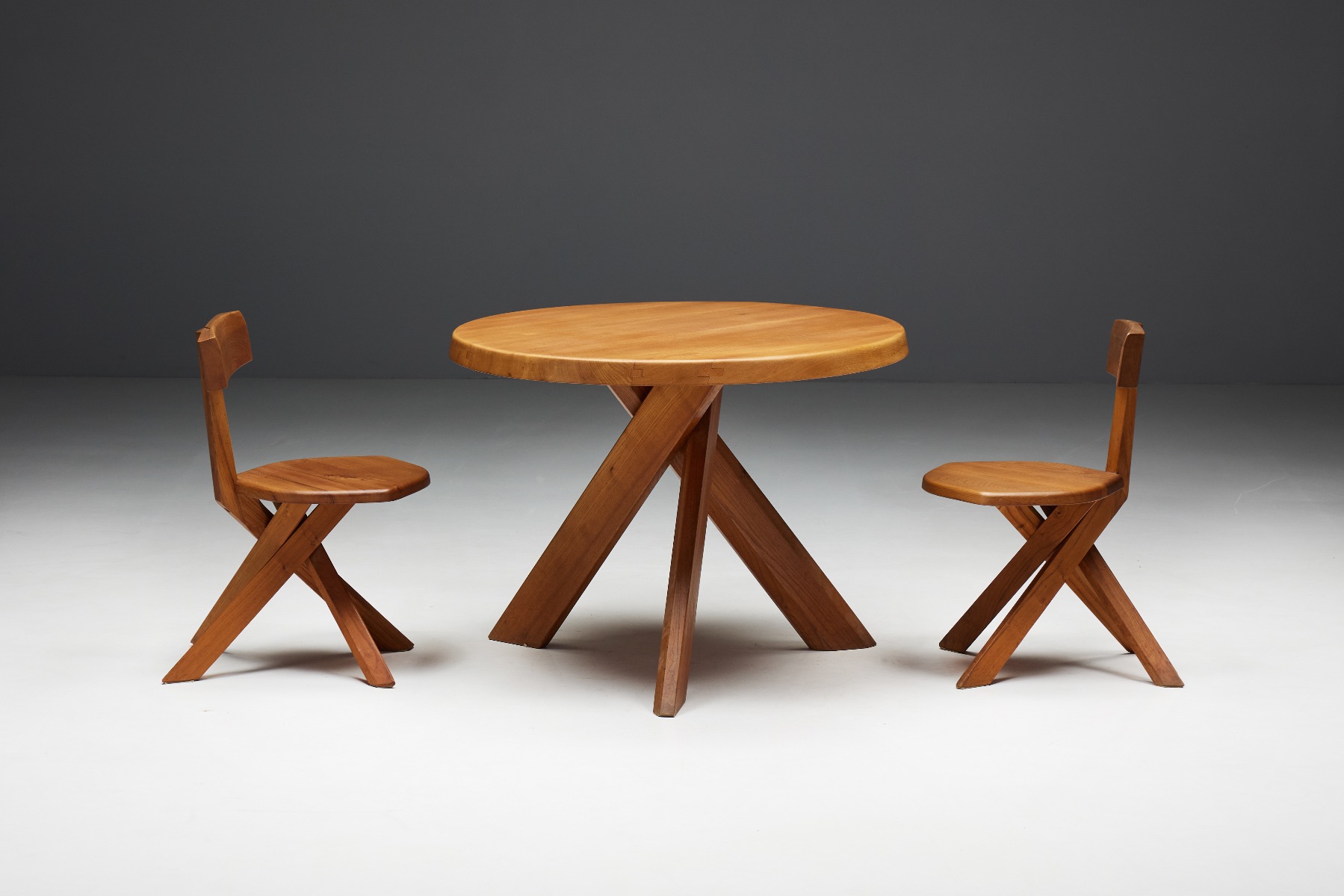 T21A Dining Table by Pierre Chapo - 1970s