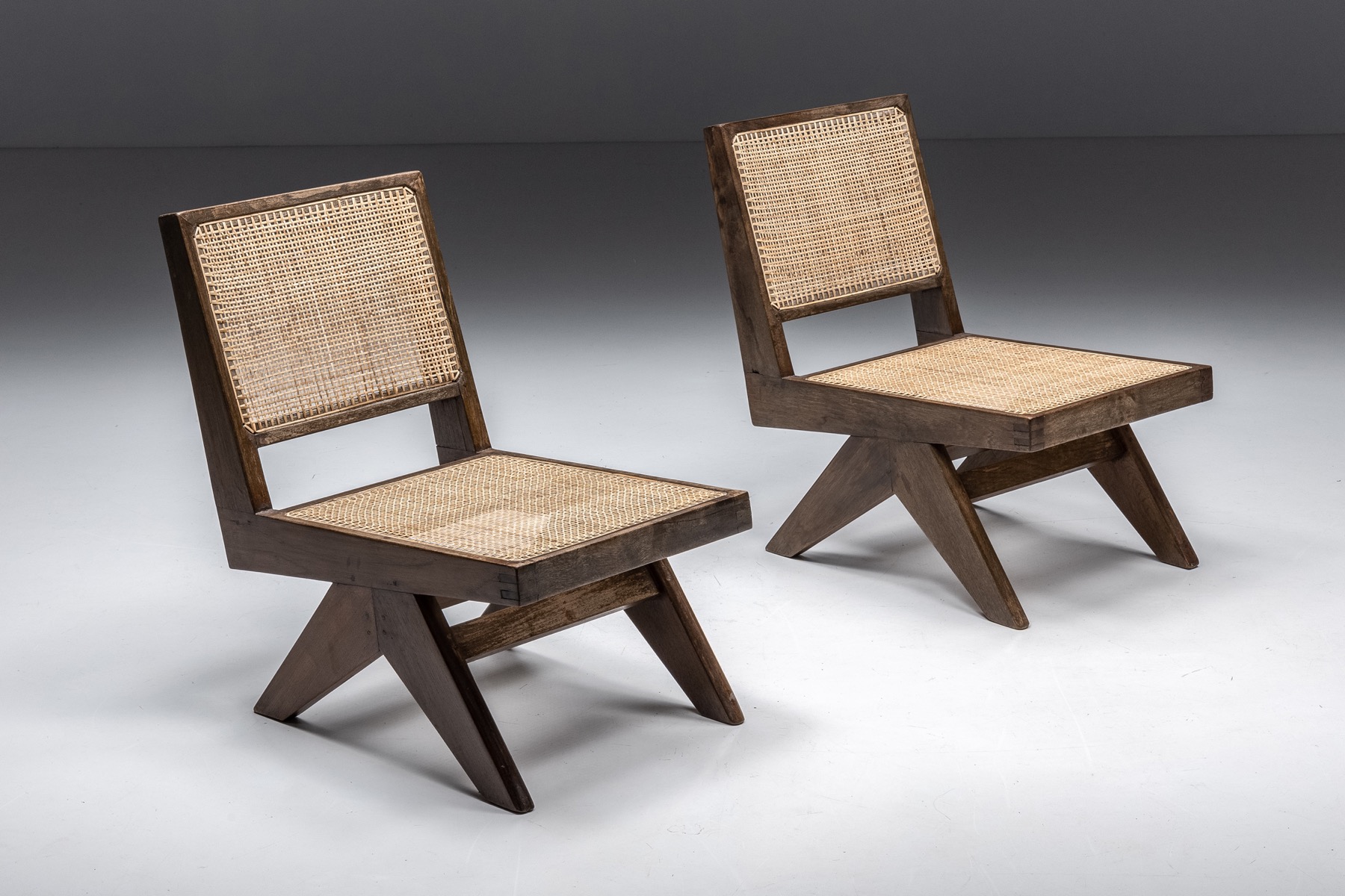 Armless Easy Chair by Pierre Jeanneret, Chandigarh - 1960's
