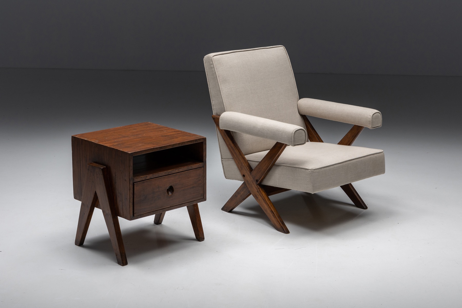 Lounge Chairs PJ-SI-48-A by Pierre Jeanneret - 1960's