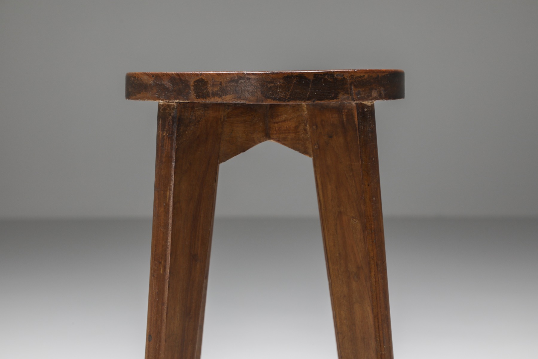 Pierre Jeanneret Set Of Chandigarh Stools - 1960's